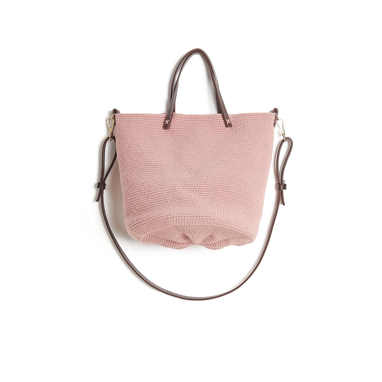 Gehäkelte Tasche in Rosa