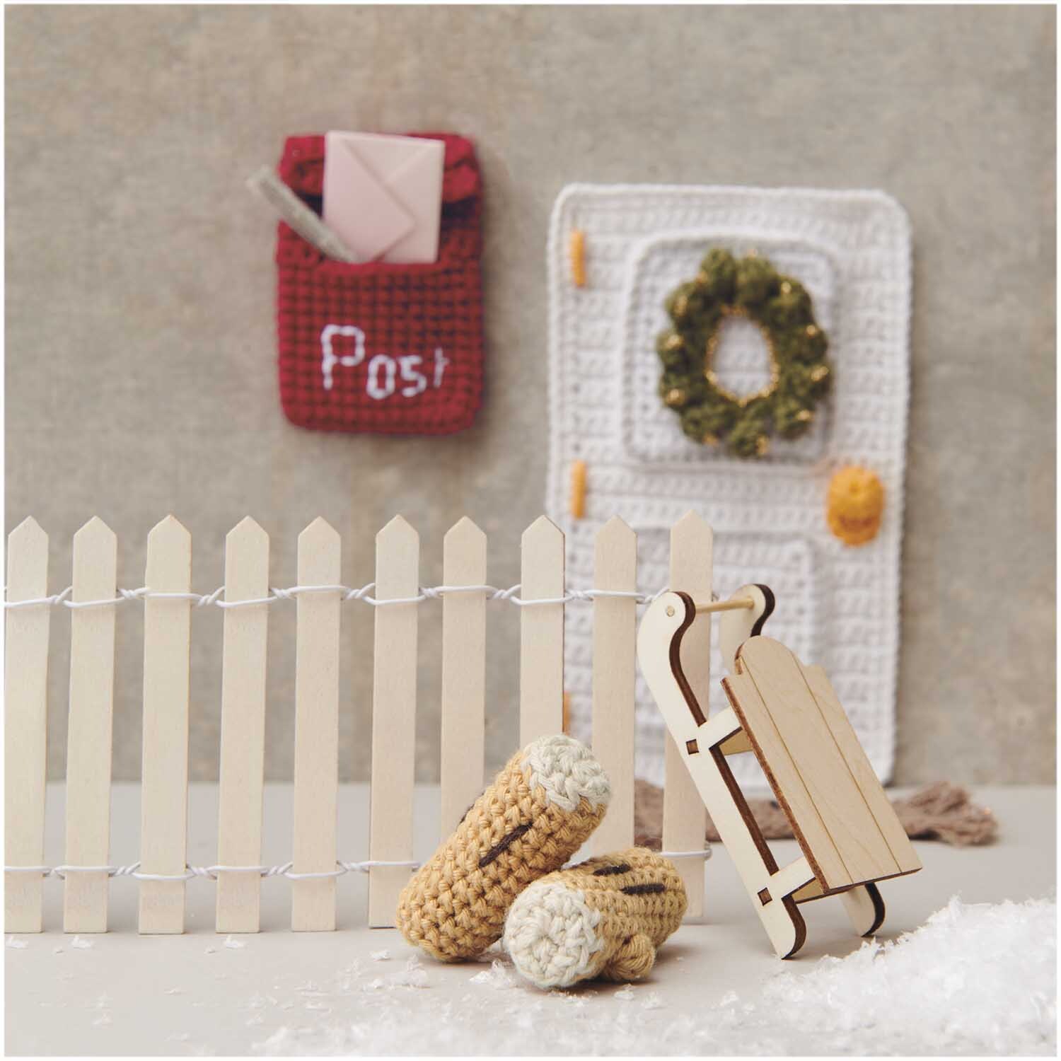 Miniatur Zaun 25x8,5cm Farbe Natur von Rico Design