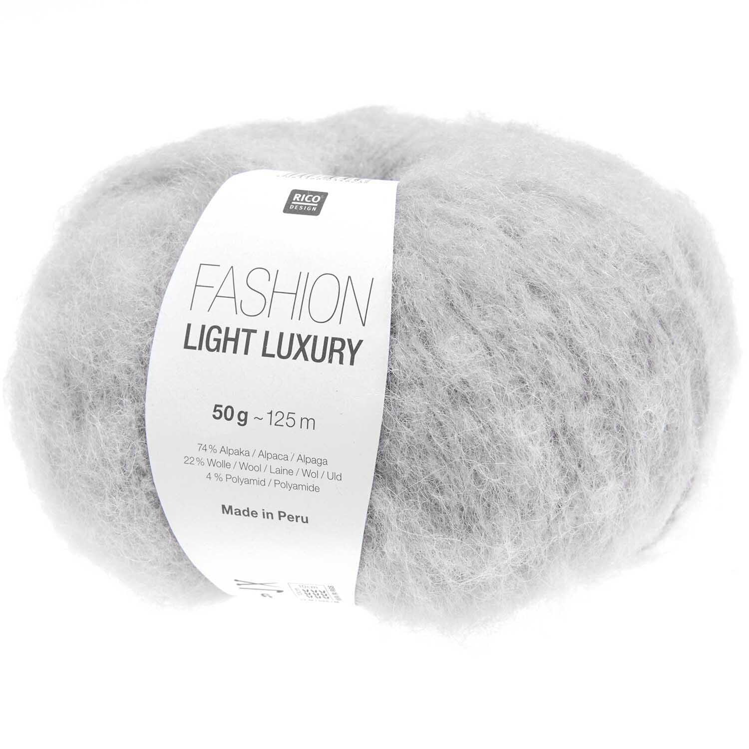 Fashion Light Luxury Strickset Pullover Modell 28, graues Garn von Rico Design, 50g, 130m.