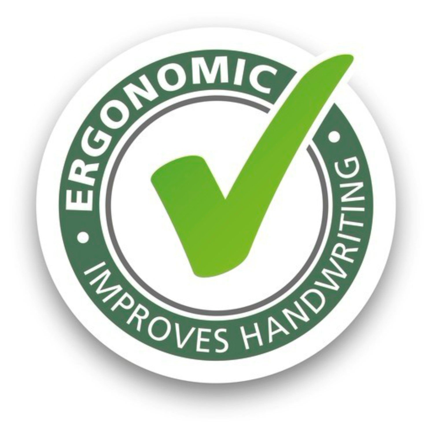 Easybird Patronenfüller für Rechtshänder: Grünes ergonomisches Siegel mit Häkchen, verbessert Handschrift.
