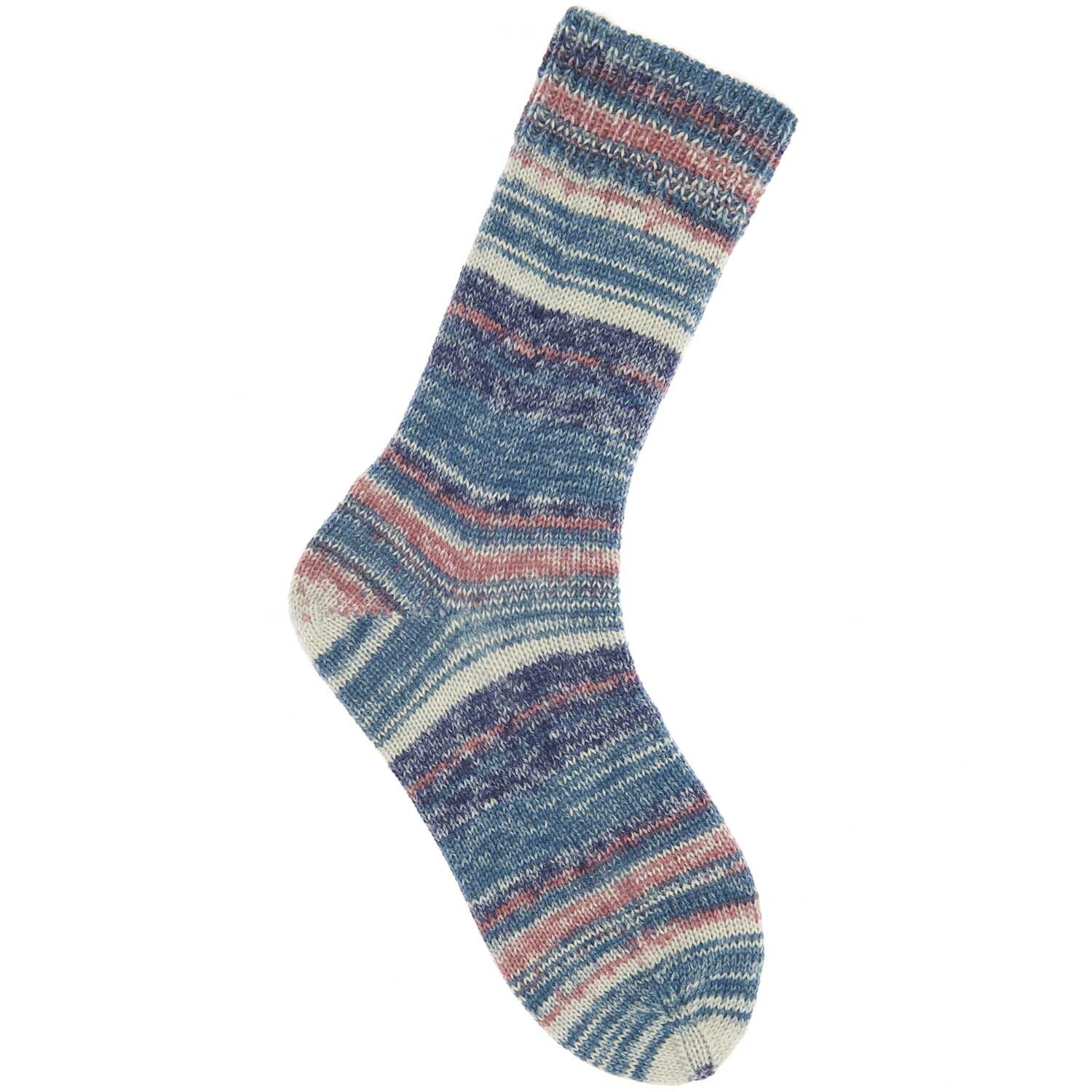 Socks Earth + Wind + Fire 4-fägig 100g 400m Farbe Aqua von Rico Design