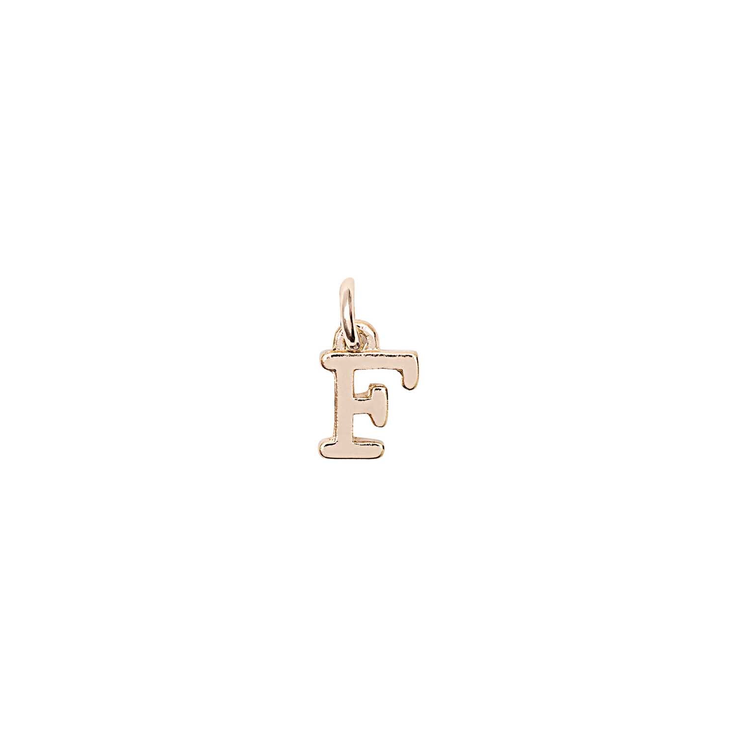 Anhänger Buchstabe F gold von Rico Design, eleganter goldener Buchstabenanhänger für Schmuck.