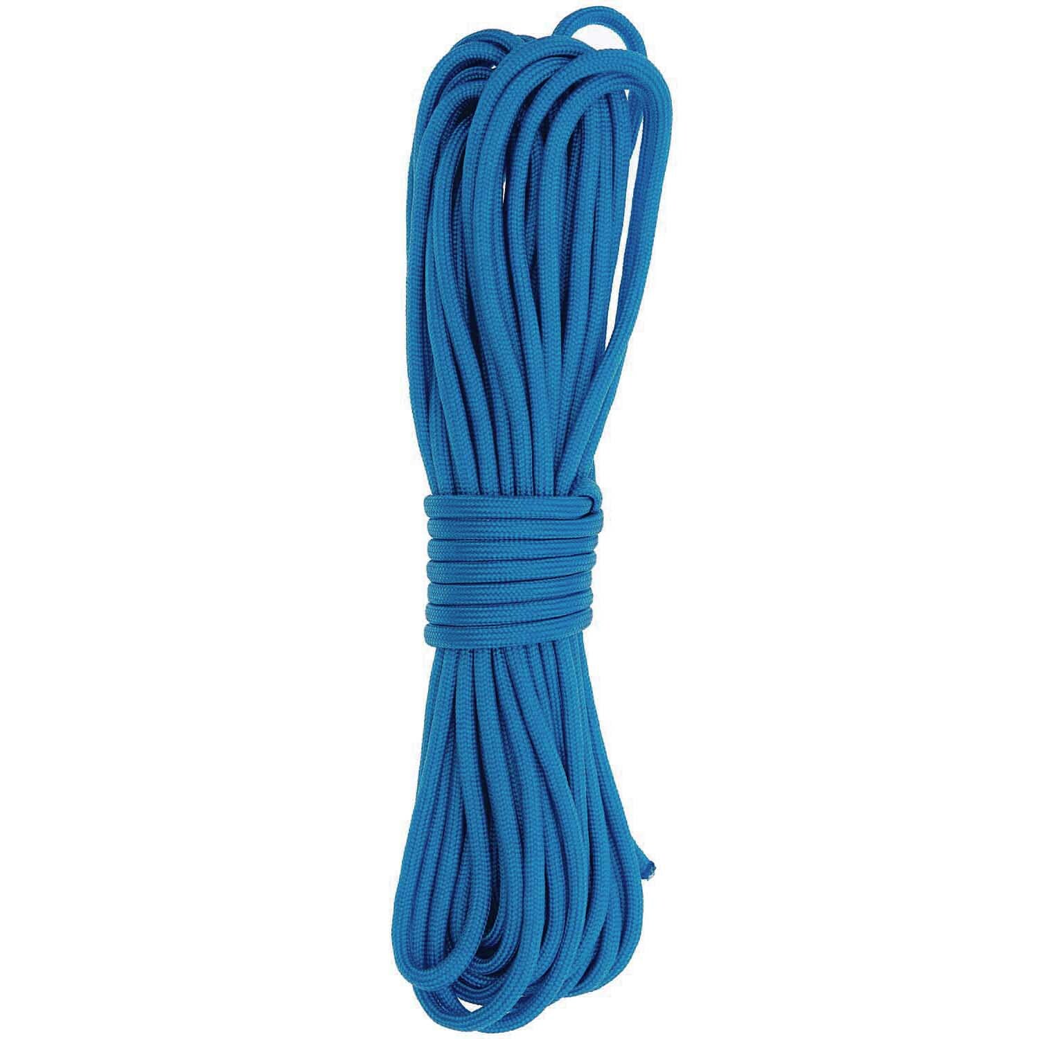 Paracord Band blau 4mm 10m von Rico Design, ideal für Outdoor-Aktivitäten und DIY-Projekte.