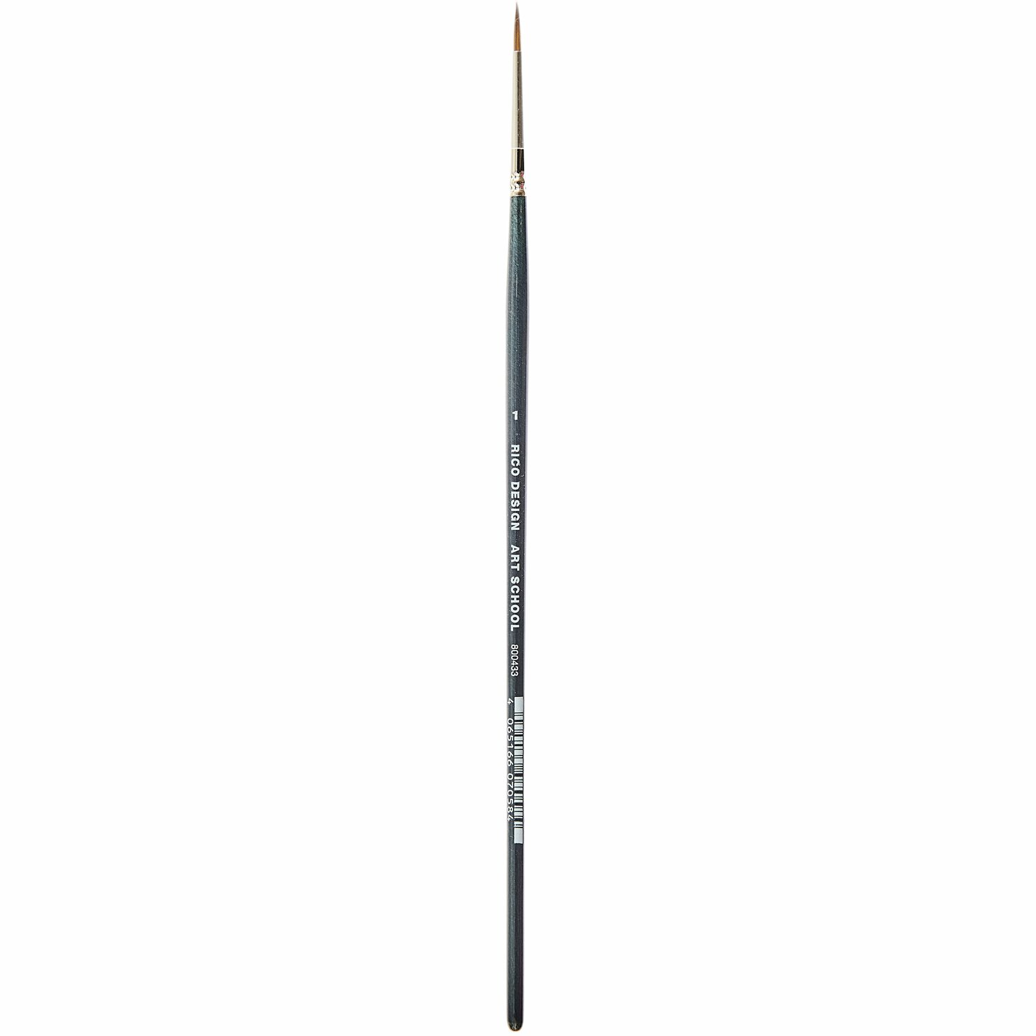 Pinsel Art School Acryl Synthetic rund kurzer Stiel, dunkelgrau, von Rico Design, ideal für präzises Malen.