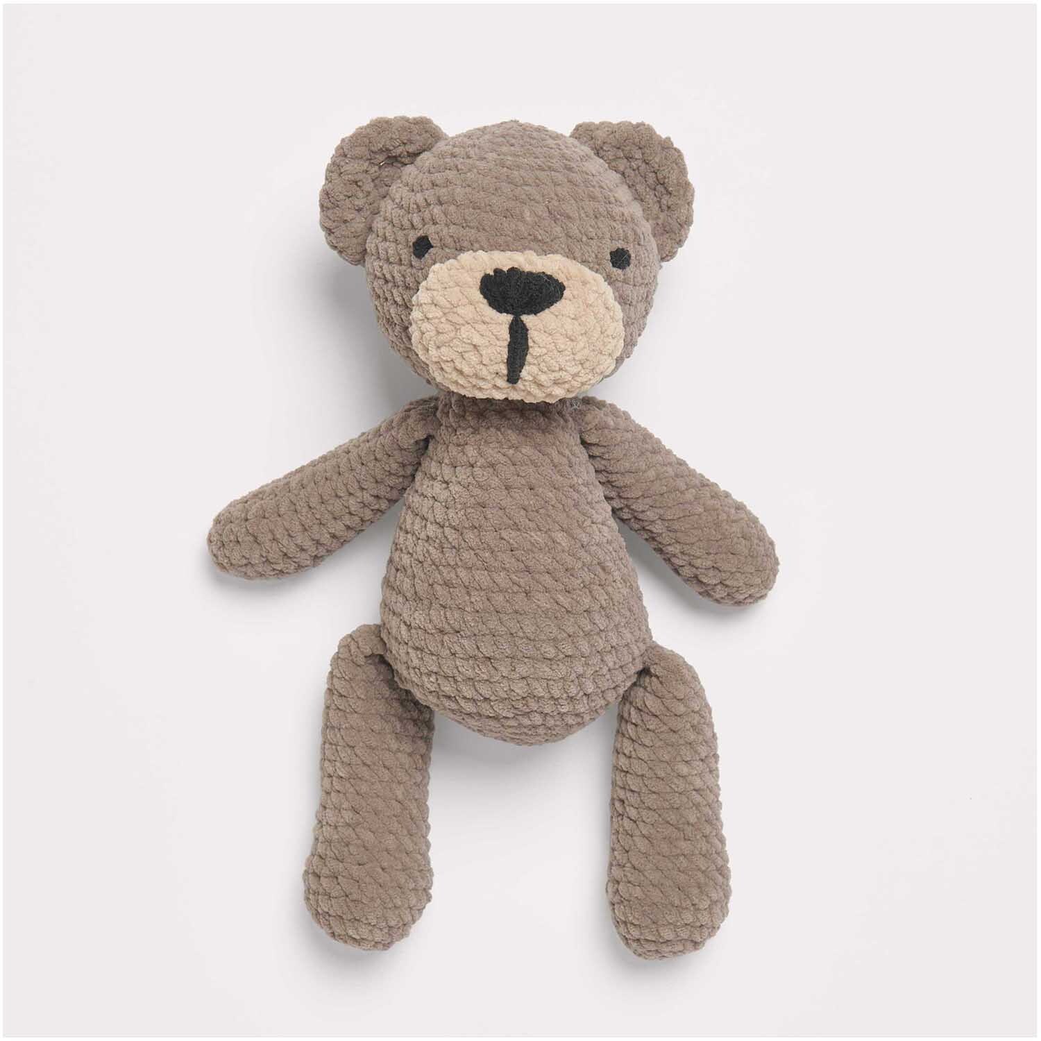 Häkelset Teddy Modell 08: Ein niedlicher Teddy aus weicher Baby Chenillove-Wolle, ideal zum Kuscheln.
