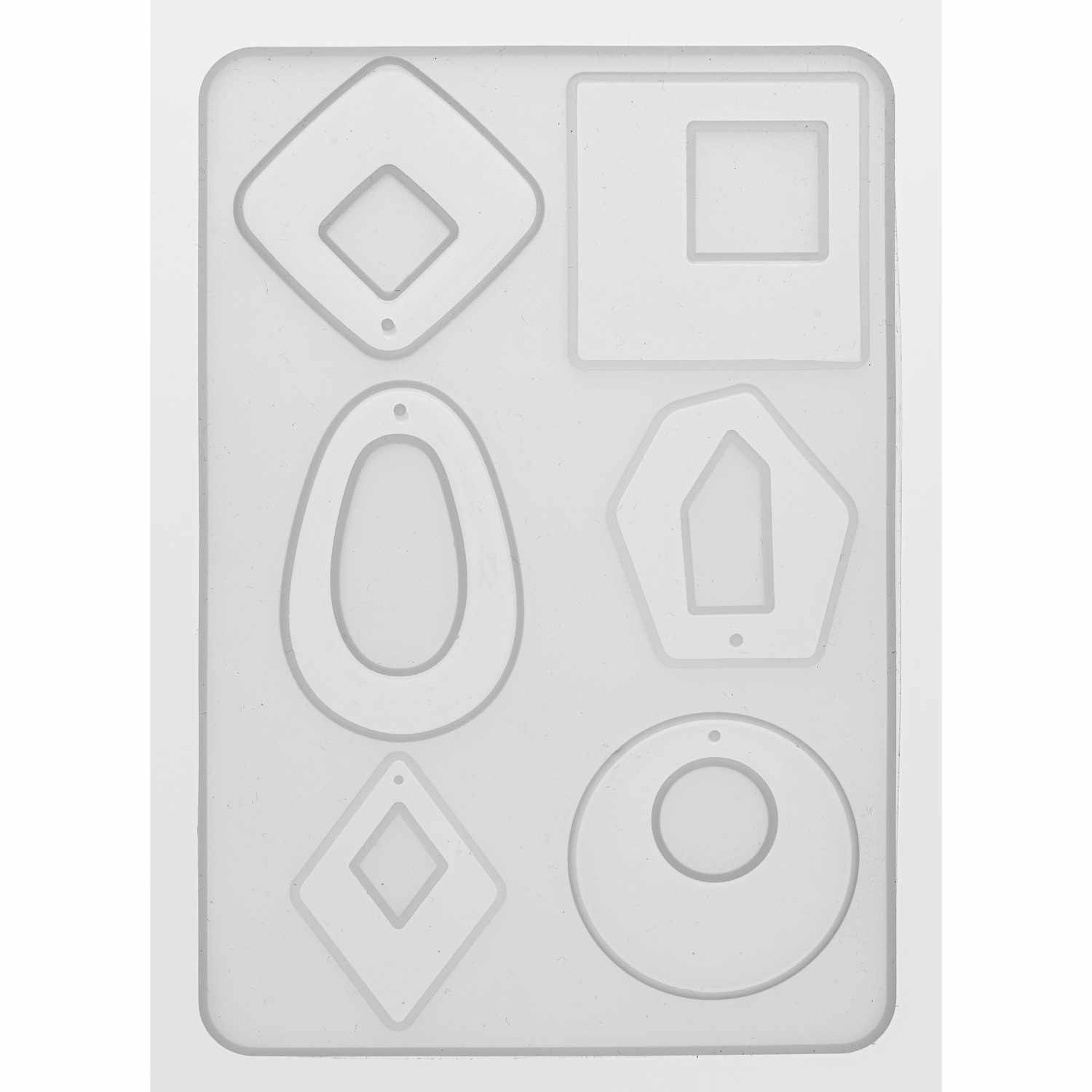 Silikonform Ornamente 14,5x10cm, 6-teilig von Glorex. Enthält verschiedene geometrische Formen.