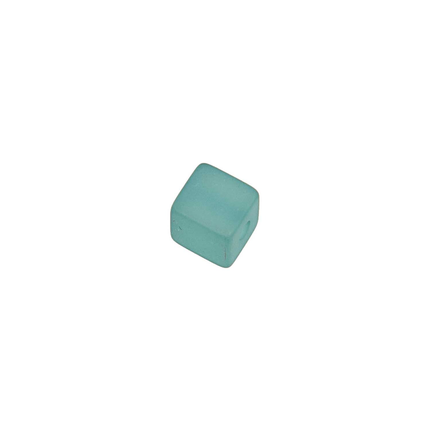 Polaris Würfel 6x6mm, 10 Stück, von Rico Design. Ein einzelner, grüner Würfel aus Kunststoff.