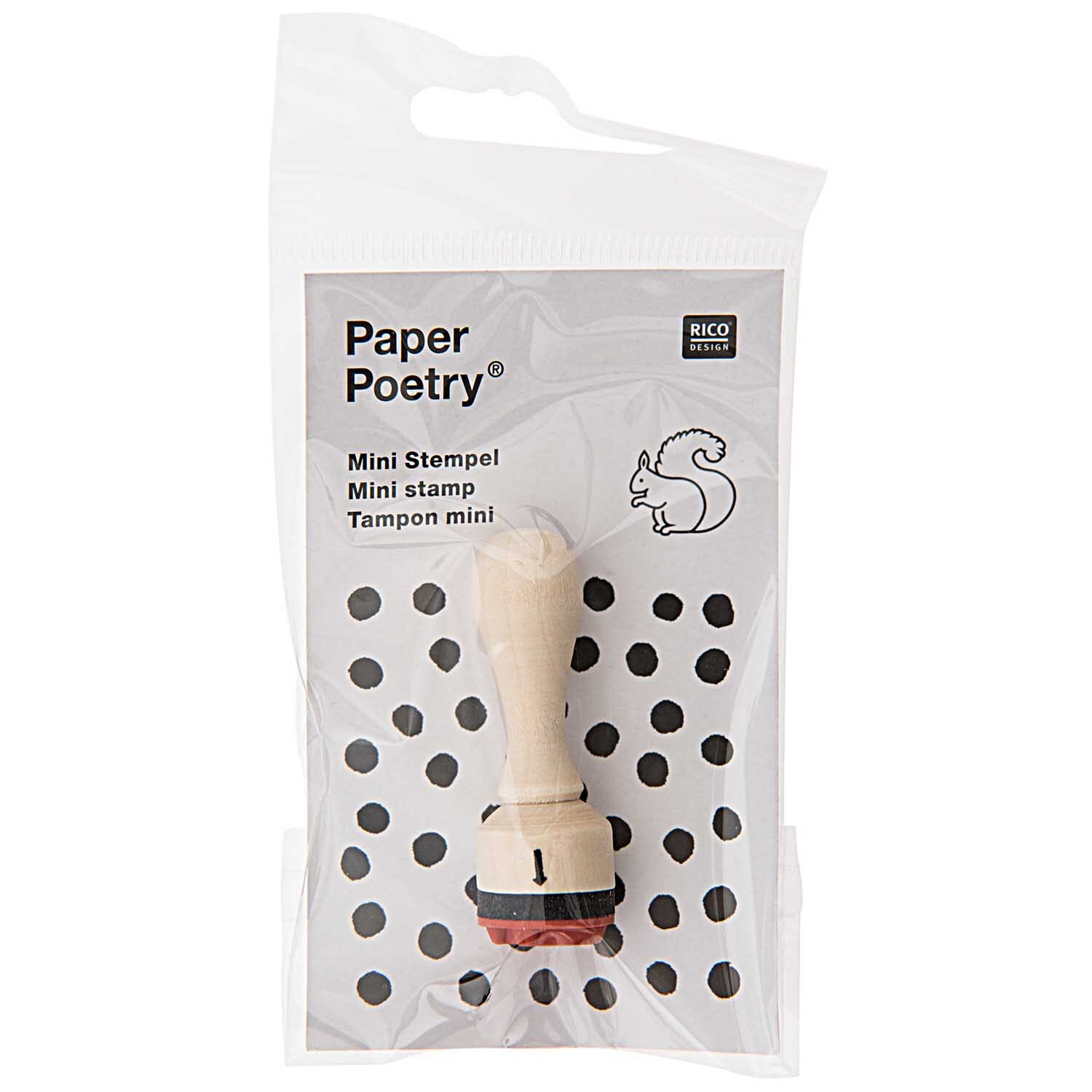 Paper Poetry Mini Stempel Eichhörnchen Ø=1,5cm von Rico Design