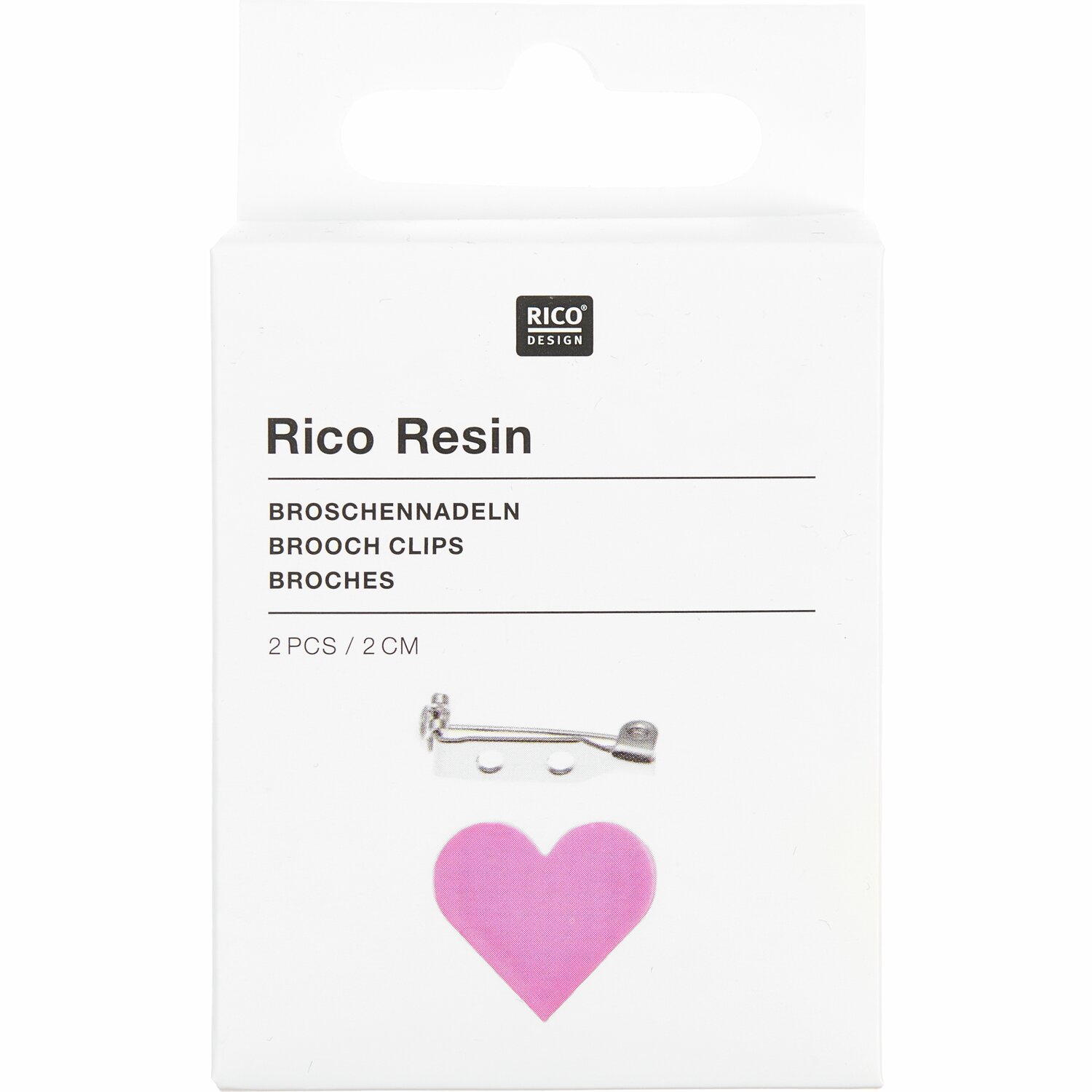 Broschennadel 2 Stück Größe 2cm von Rico Design