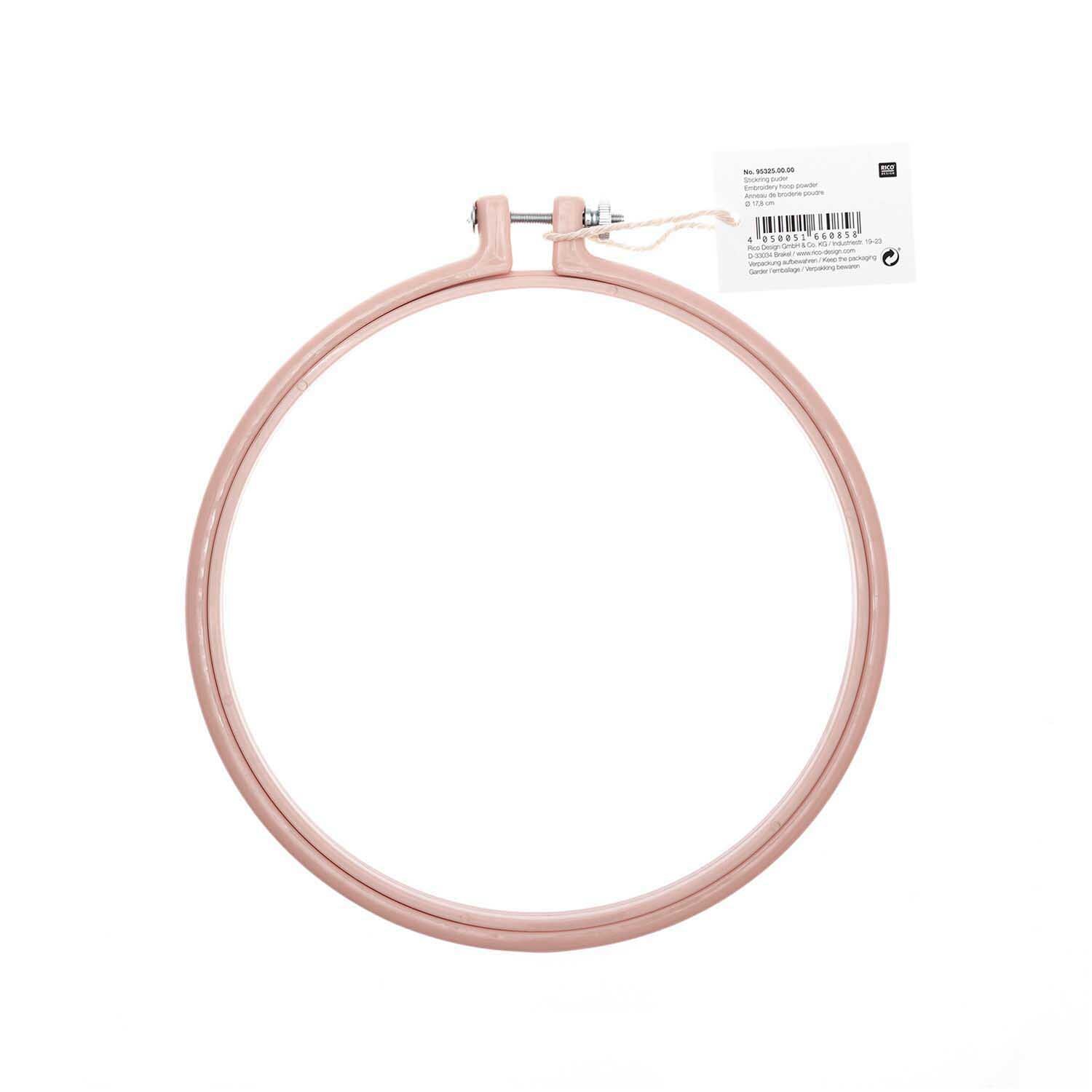 Stickring aus Kunststoff puder 17,8cm von Rico Design