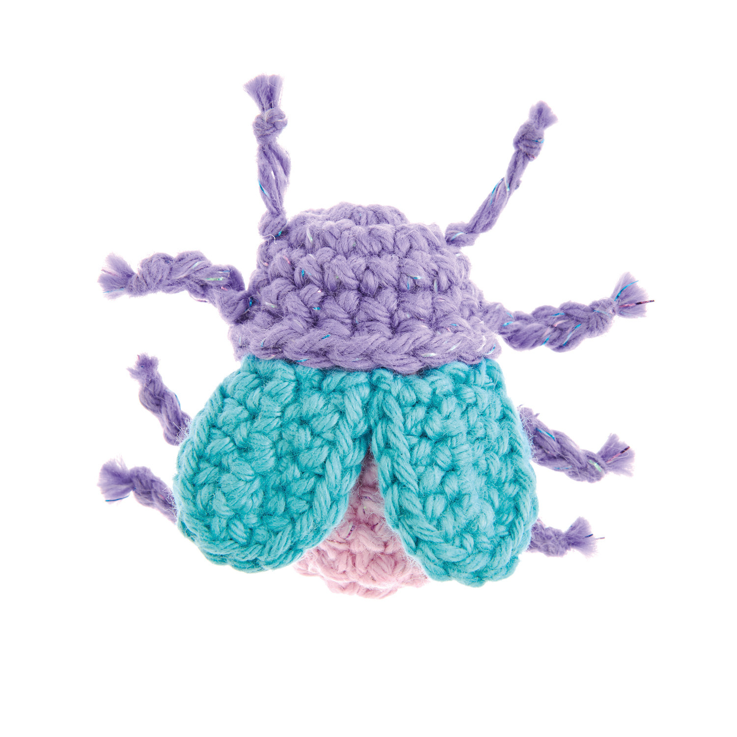 Ricorumi Twinkly Twinkly dk: Gehäkelter Käfer in Lila und Türkis, 25g, von Rico Design. Ideal für kreative DIY-Projekte.
