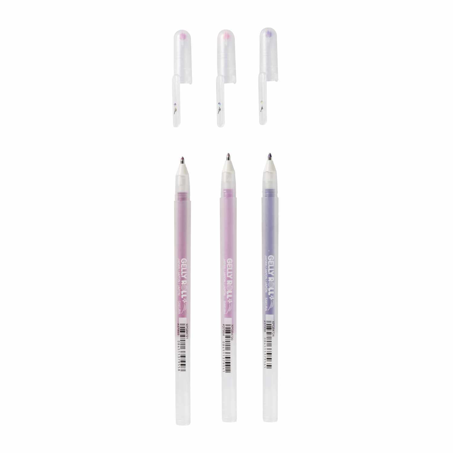 Gelly Roll Stardust Gelstifte Sweets 3 Stück von SAKURA in Pastellfarben, ideal für kreative Projekte.
