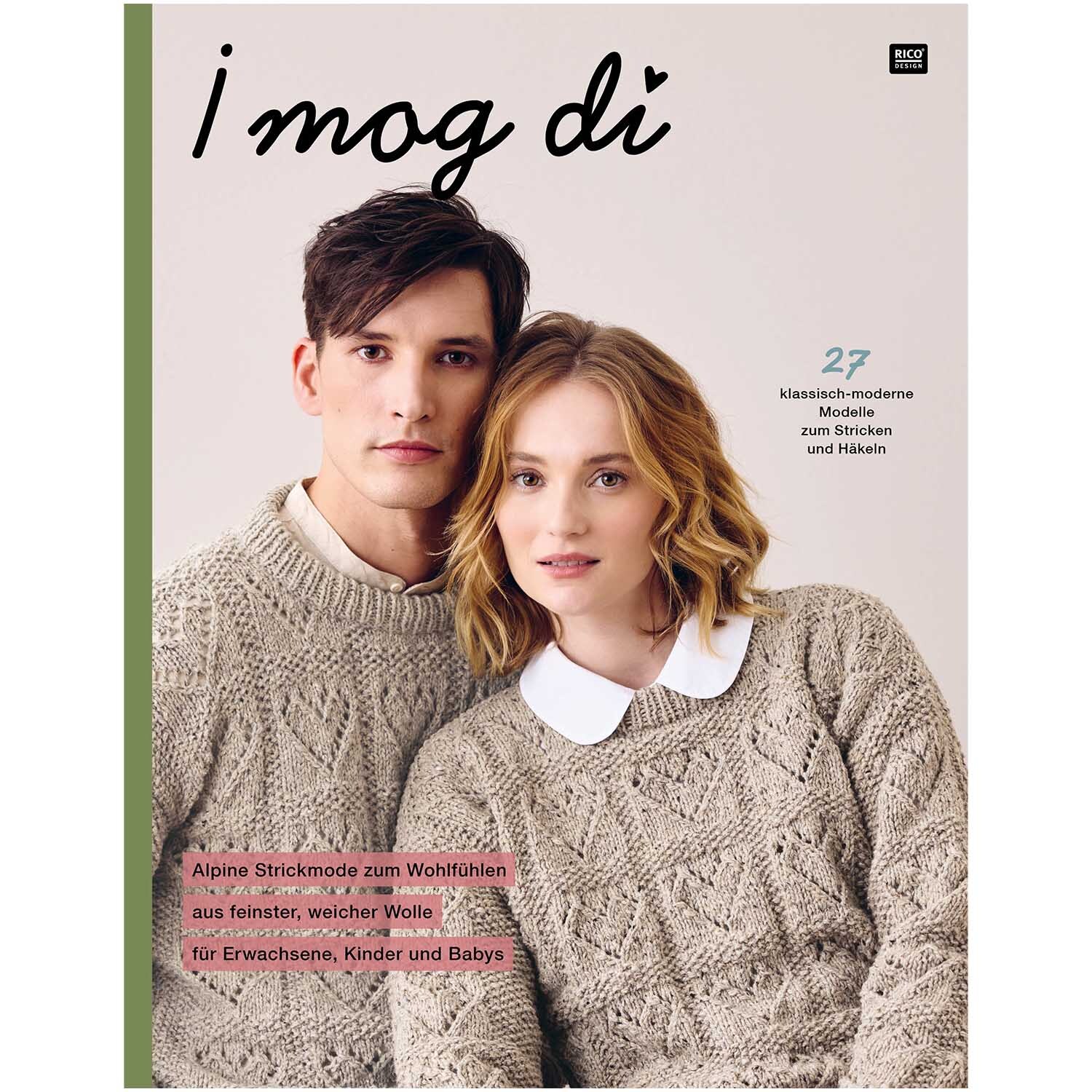 Trachten Special "I mog di": Zwei Personen in gestrickten Pullovern aus feiner Wolle von Rico Design.