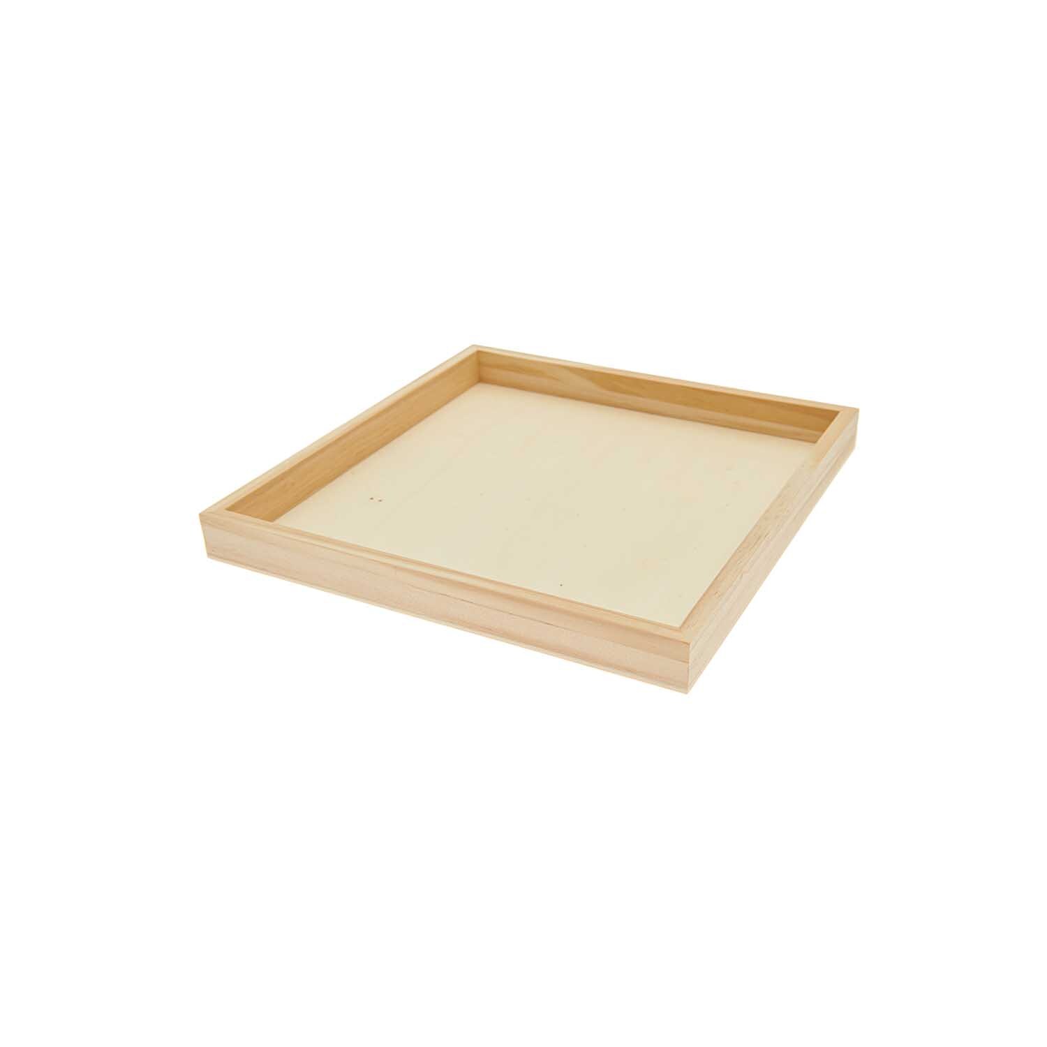 Objektrahmen natur von Rico Design, quadratisch, aus hellem Holz, ideal für kreative Präsentationen.
