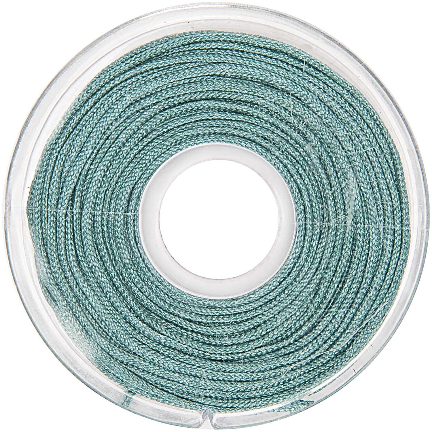 Makrameeband 1mm 10m in einer Spule, lindgrün, von Rico Design, ideal für kreative Projekte.