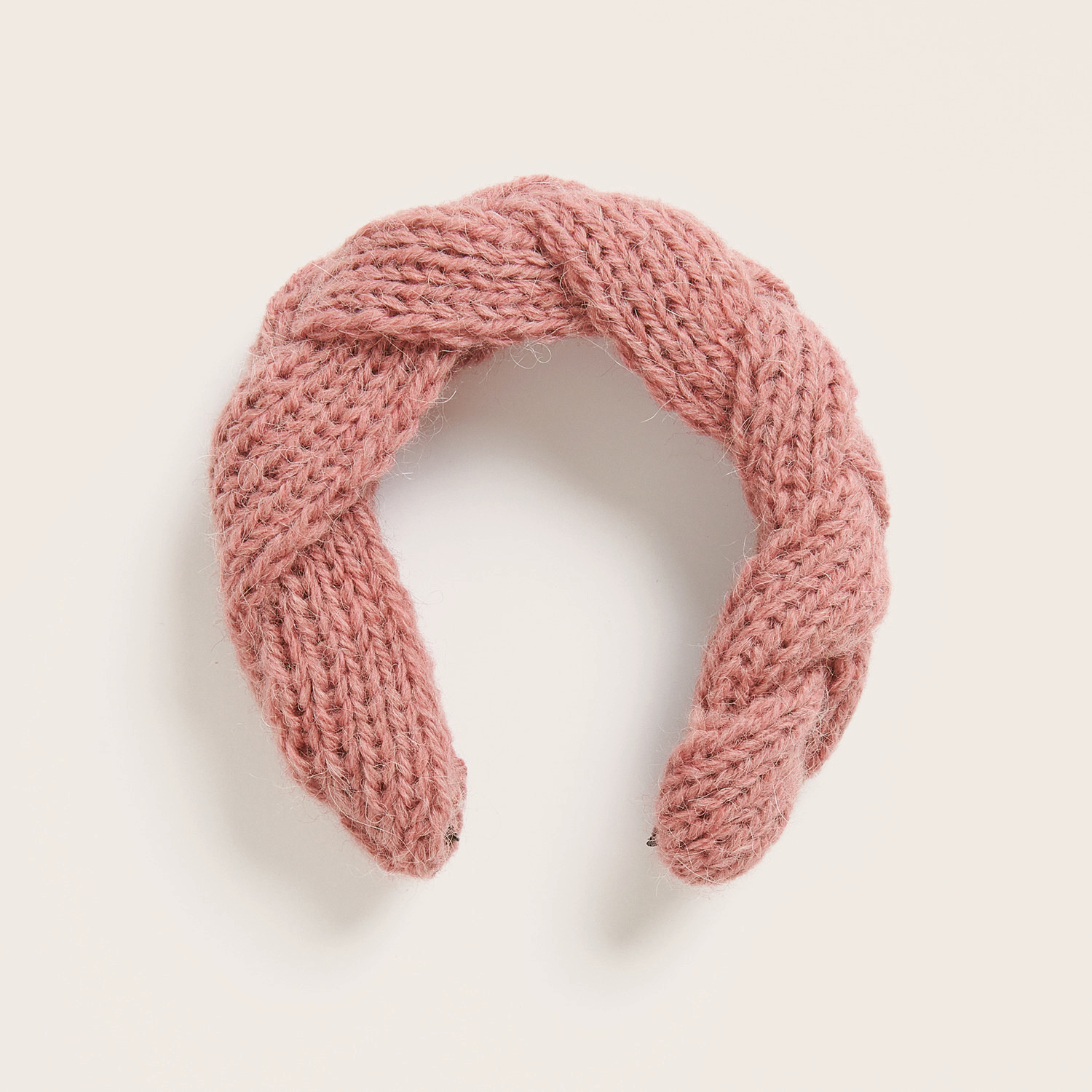 Strickset Haarreifen Modell 12a aus Trachtenbuch I mog di, rosa, aus weicher Alpaka-Wolle.