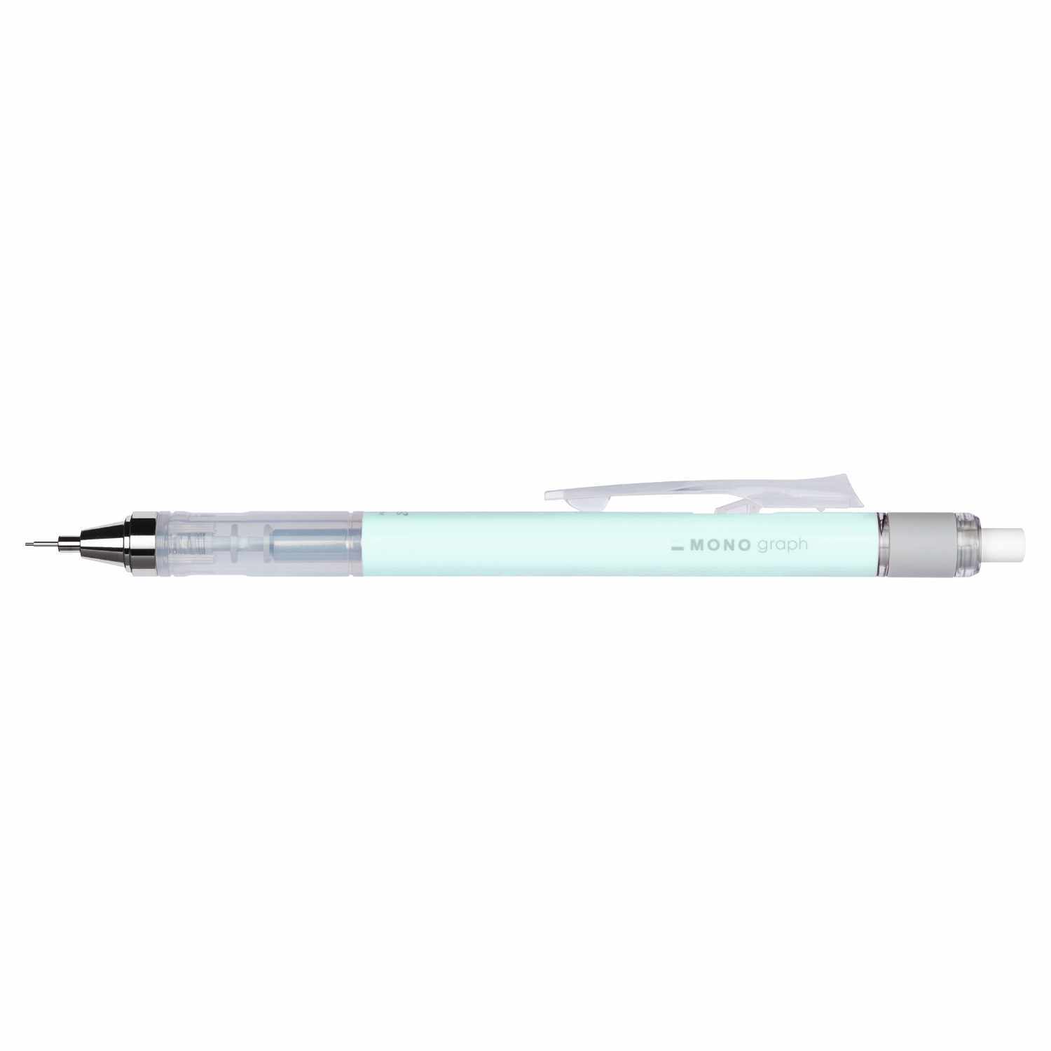 MONO graph Druckbleistift in Minzgrün von Tombow, ideal für präzises Zeichnen und Schreiben.