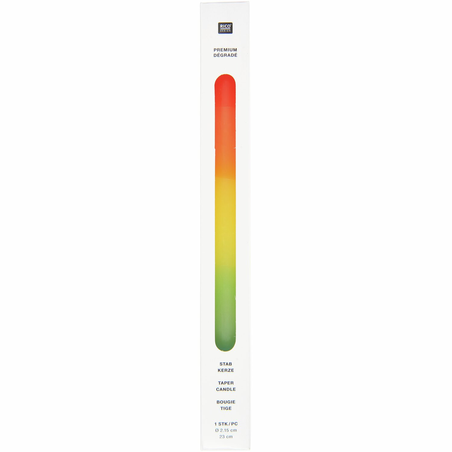 Kerze Regenbogen  Ø2x23cm von Rico Design
