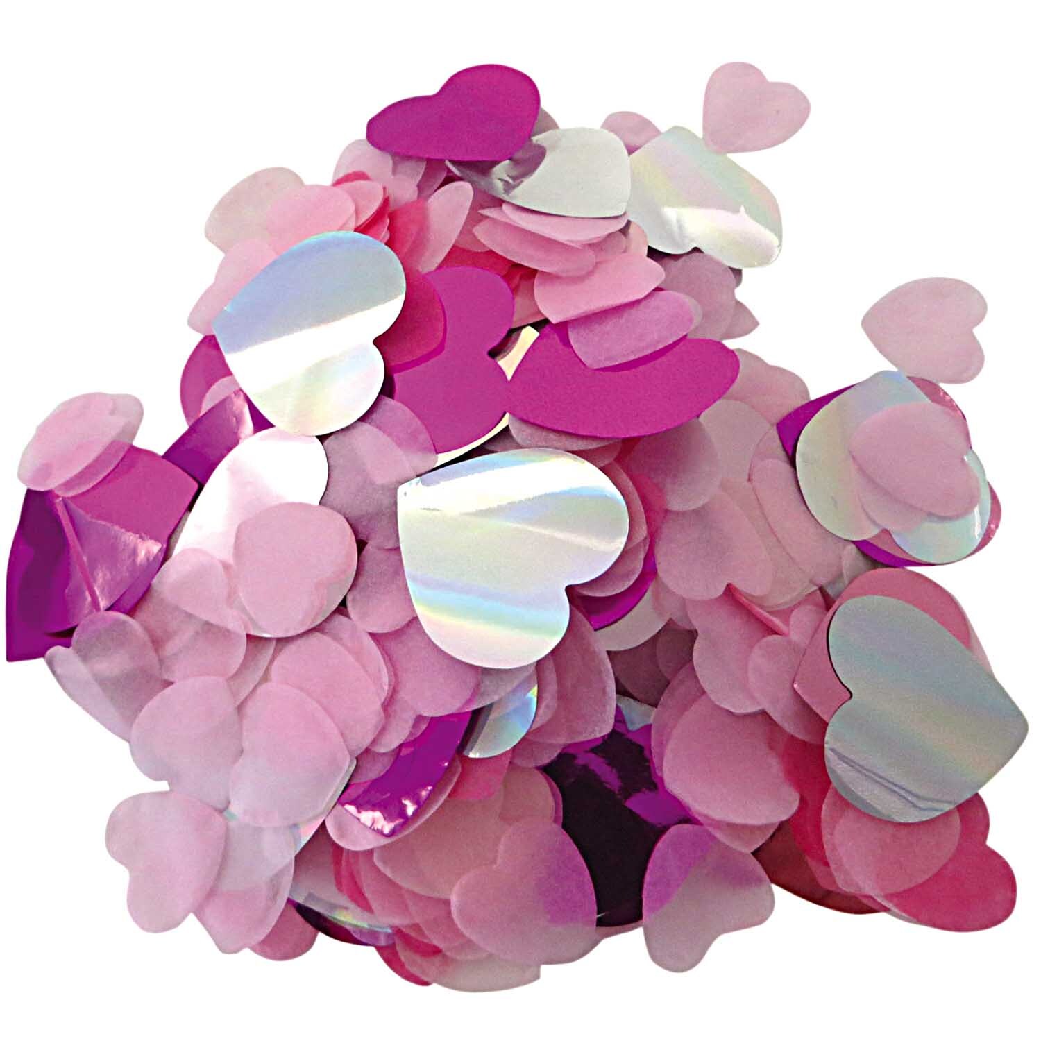 Konfetti Mix Herz 20g von Rico Design: Bunte Herzkonfetti in Rosa- und Pinktönen, ideal für Dekorationen.