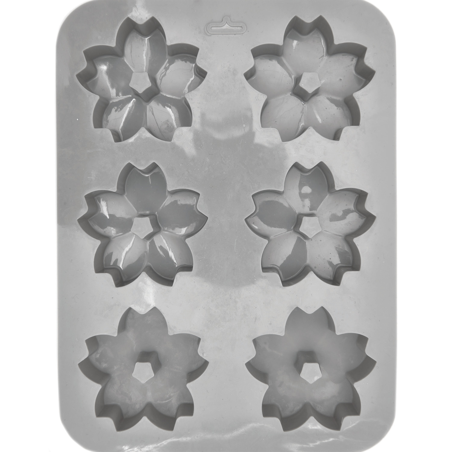 Seifengießform Kirschblüten von Rico Design, 6 Formen in Blütenform, ideal für kreative Seifenprojekte.