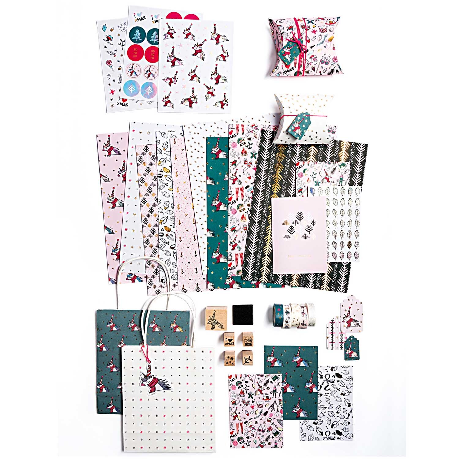Paper Poetry Grußkartenset Magical Christmas A6 / C6 12-teilig von Rico Design
