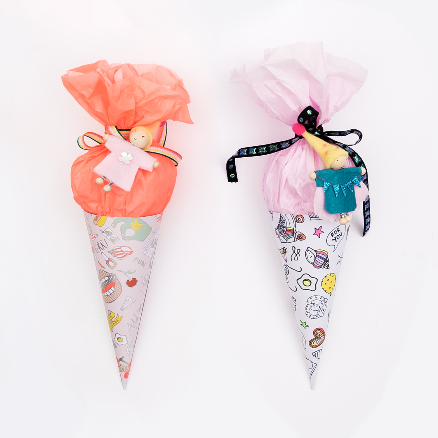 Bastelanleitung Mini-Schultüten basteln von idee. Creativmarkt 