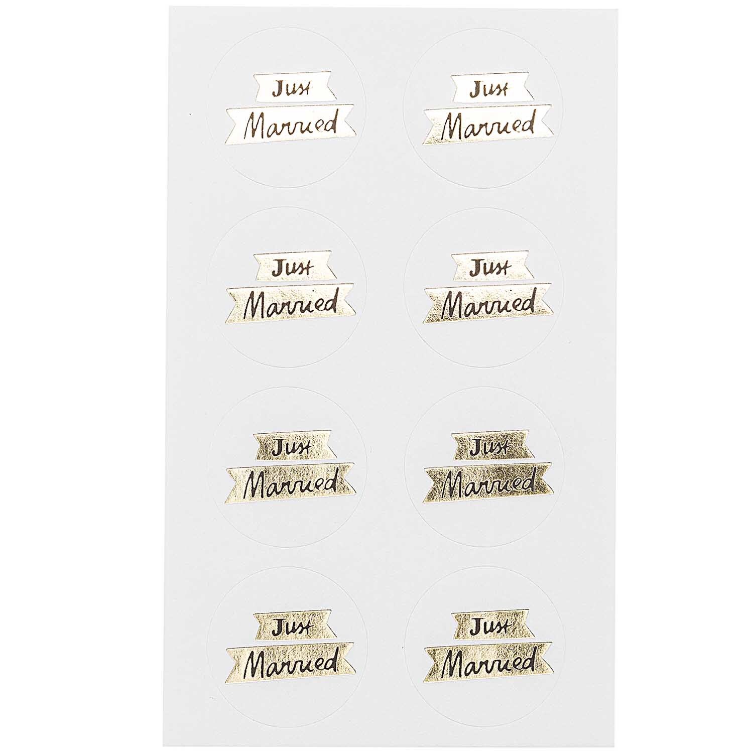 Paper Poetry Sticker Just Married gold 4 Blatt von Rico Design