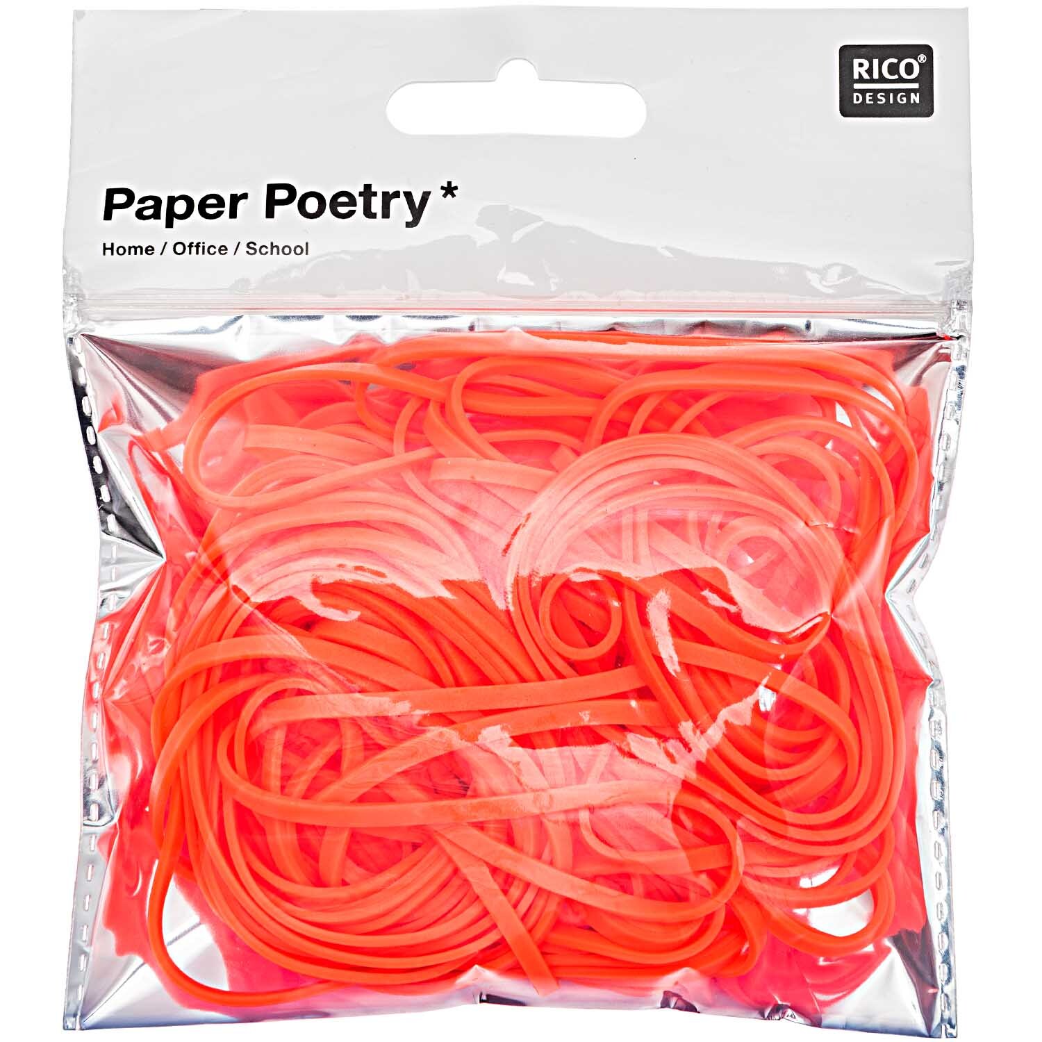 Paper Poetry Gummibänder neonorange 45g von Rico Design