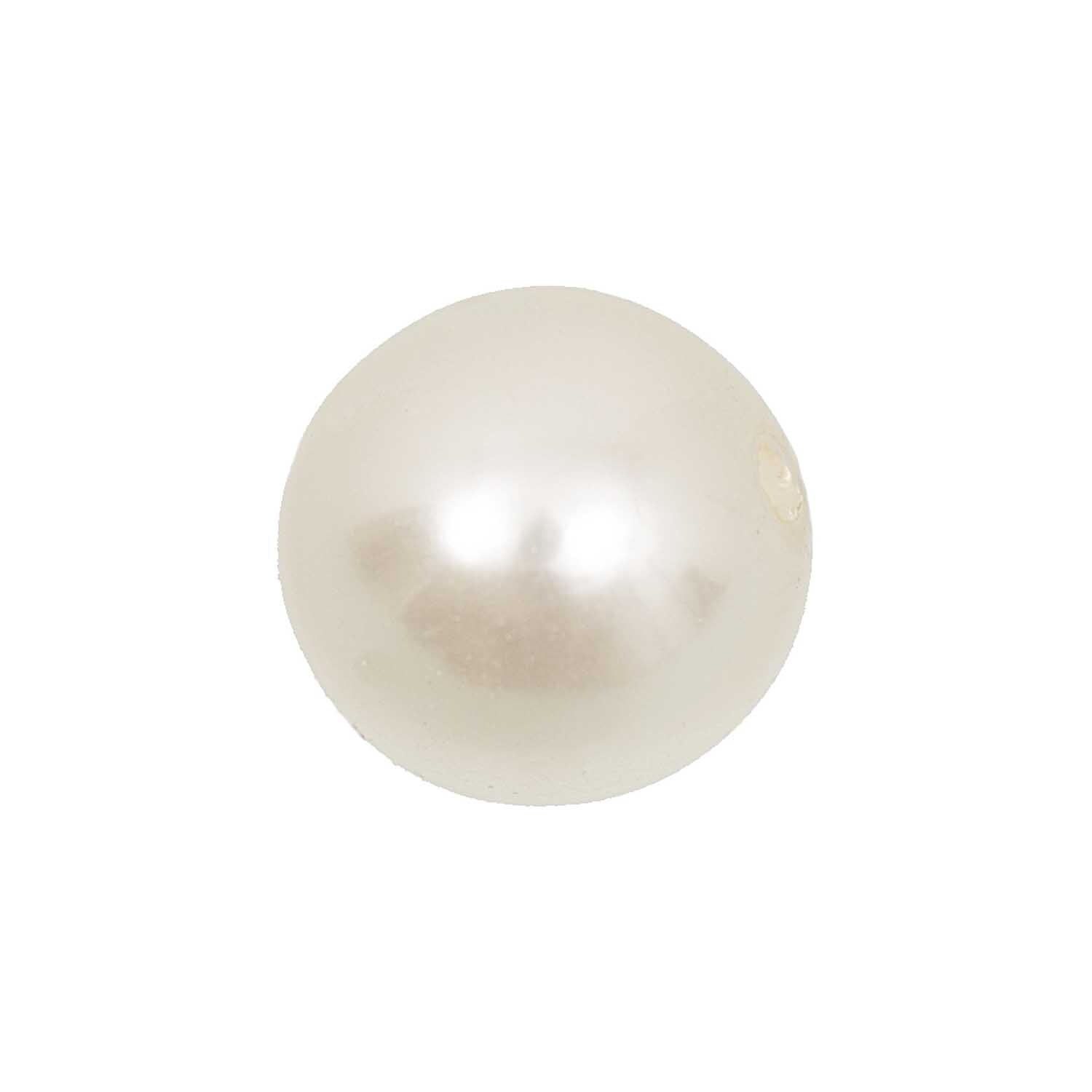 Perle natur 12mm 6 Stück von Rico Design. Runde, glänzende Perle in natürlichem Weißton. Ideal für Schmuckdesigns und kreative Projekte.
