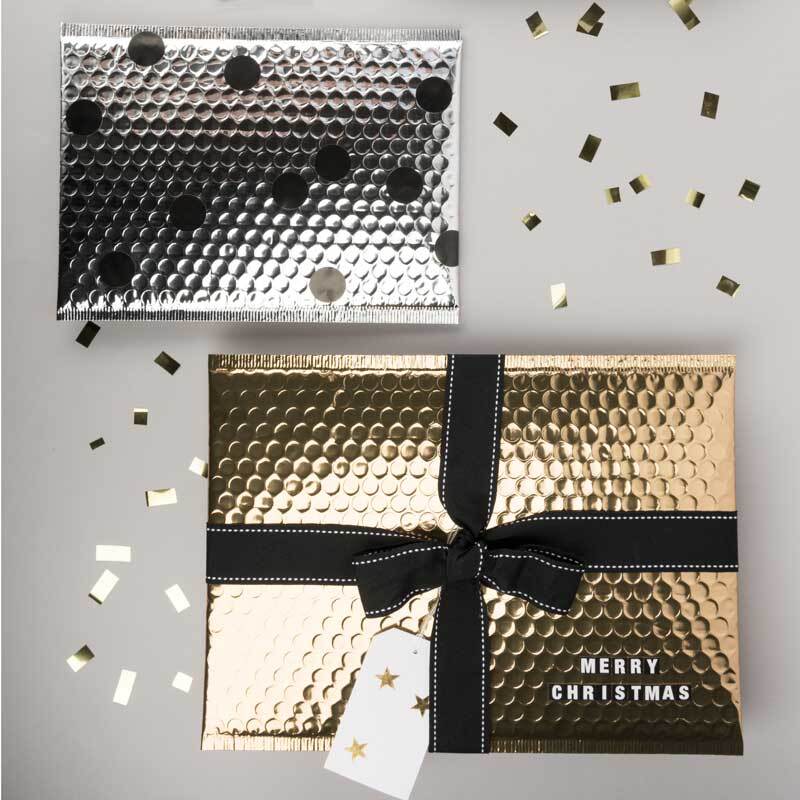 Paper Poetry Luftpolstertasche C4 Farbe Gold von Rico Design