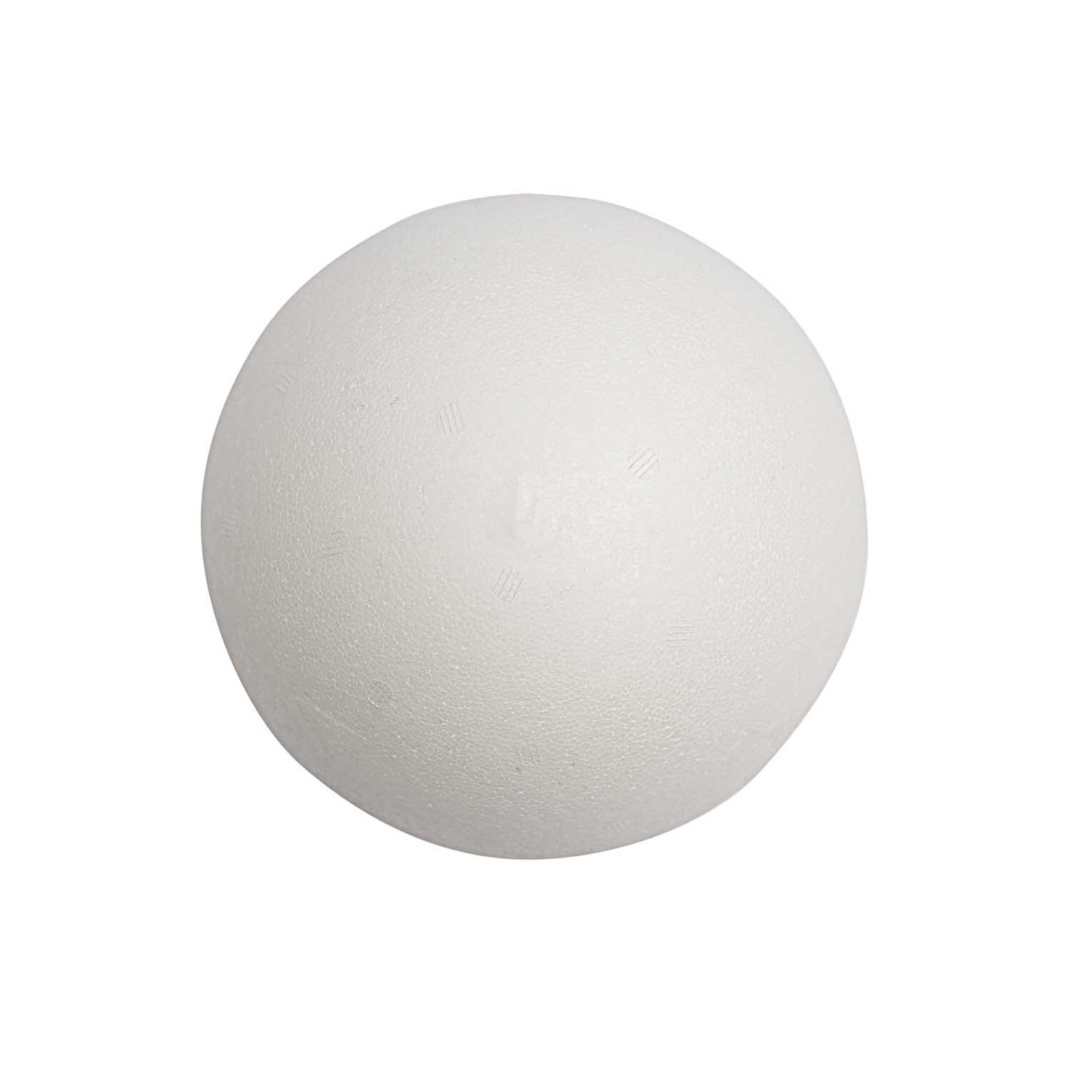 Polystyrol Kugel 8cm von Rico Design, ideal für Bastelprojekte, zeigt eine glatte, weiße Oberfläche.