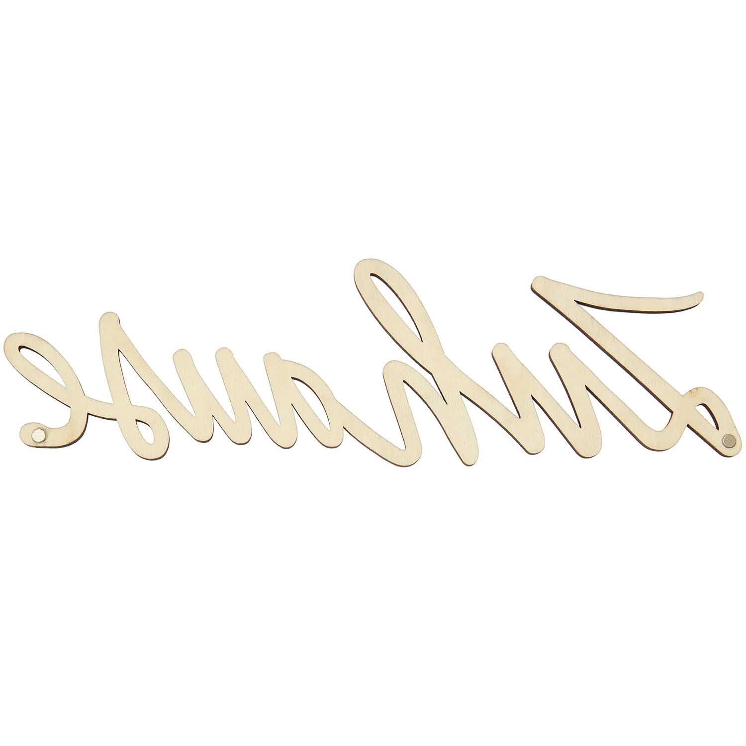 Holzschriftzug "Zuhause" in eleganter Schriftart, magnetisch, von Rico Design, 27x9cm.