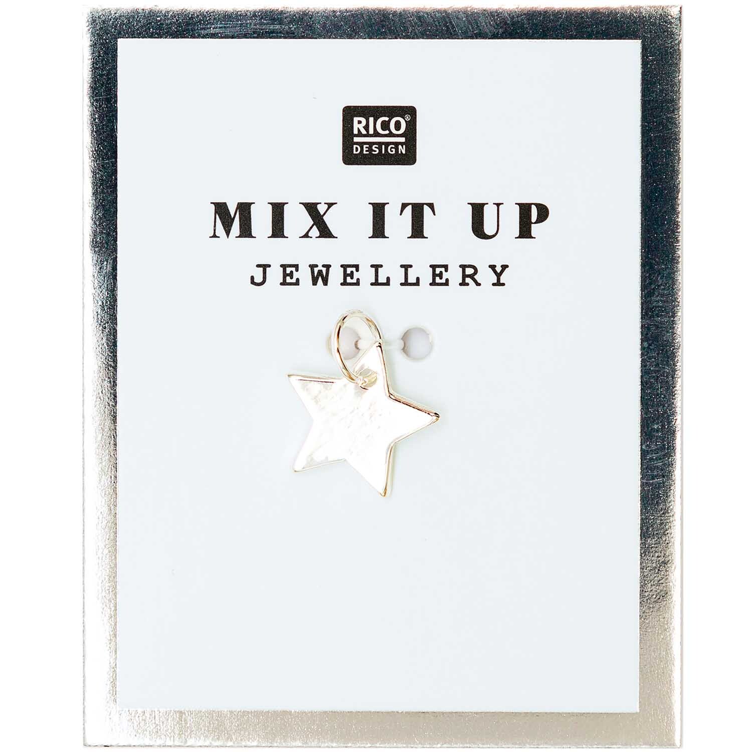 Mix it Up - Jewellery Stern Anhänger silber Ø10mm von Rico Design