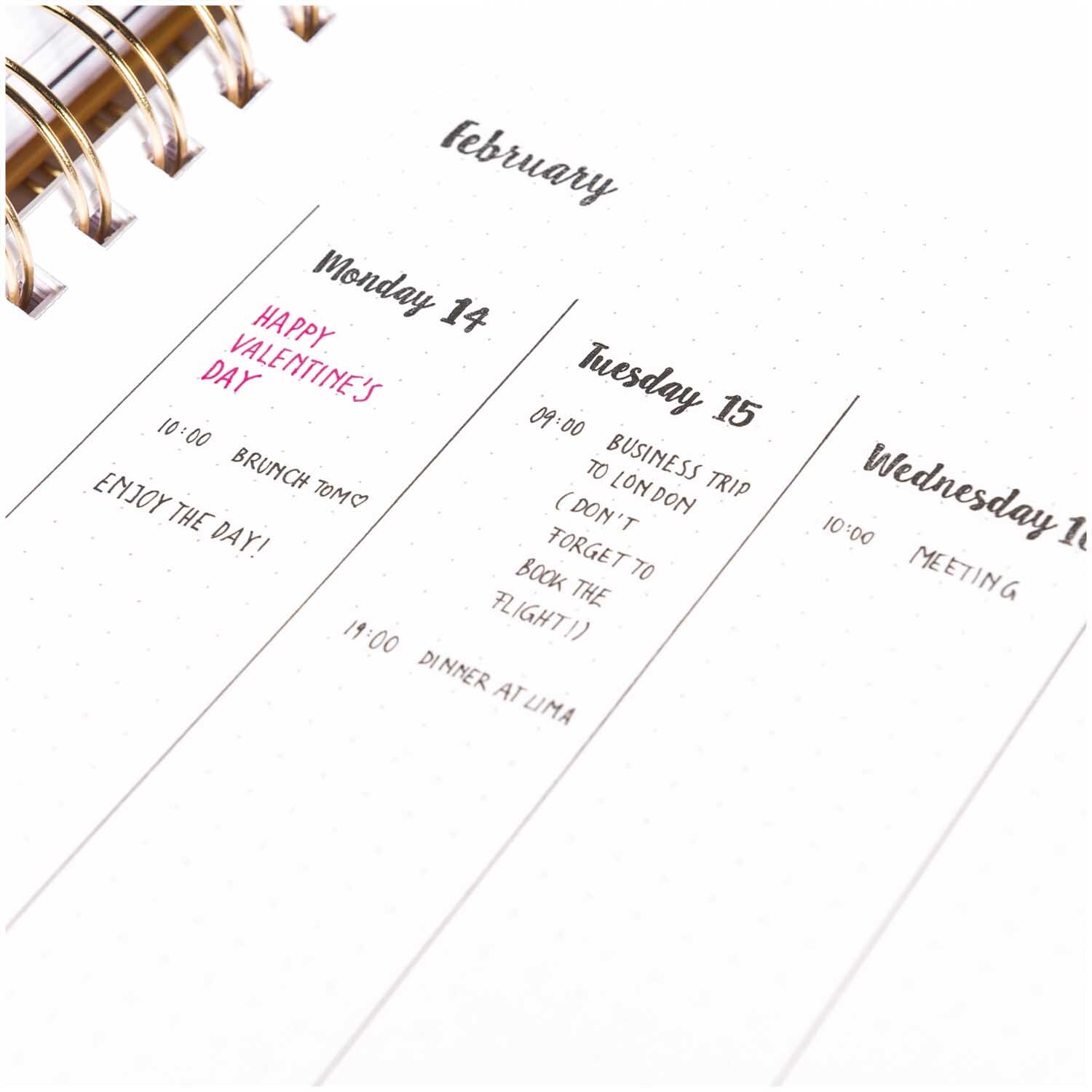 Paper Poetry Silikonstempel-Set für Bullet Journals zeigt handschriftliche Kalendergestaltung. Ideal für kreative Planung.