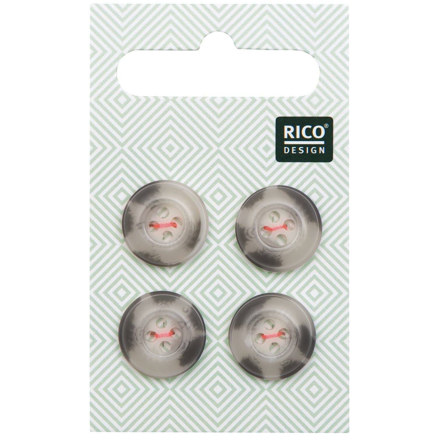 Knöpfe Beige-Grau strukturiert 1,5cm 4 Stück von Rico Design