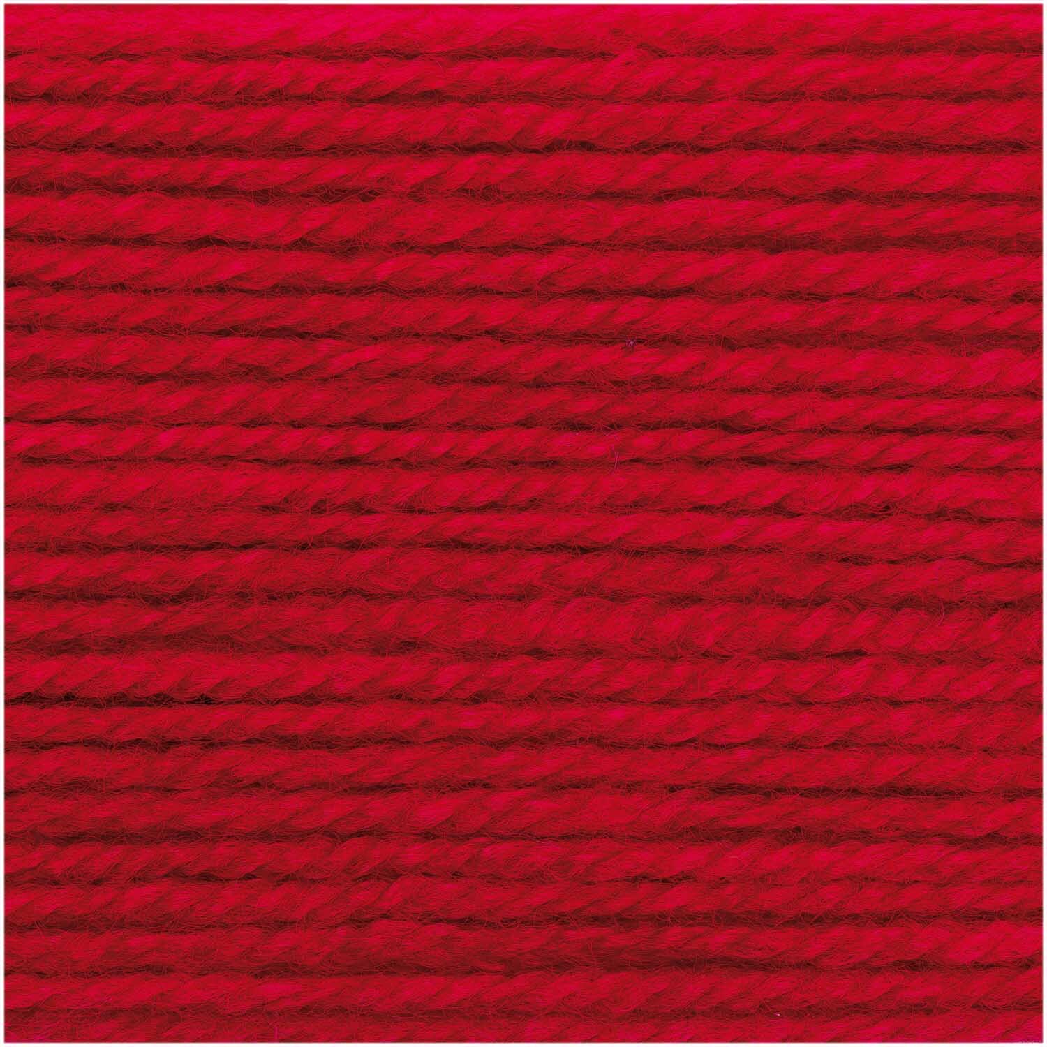 Basic Soft Acryl dk von Rico Design in kräftigem Rot, 50g Knäuel mit 155m Lauflänge. Ideal für Strickprojekte.
