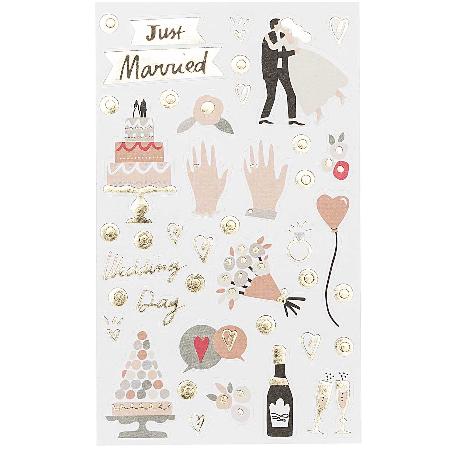 Paper Poetry Sticker Hochzeit 4 Blatt von Rico Design