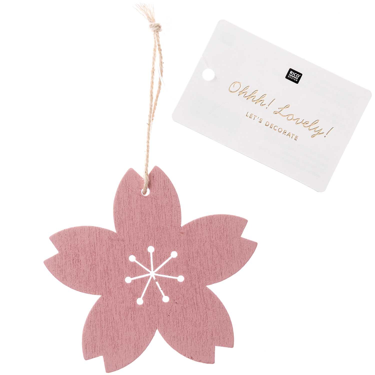 Hänger Blüte rosa 1 Stück von Rico Design