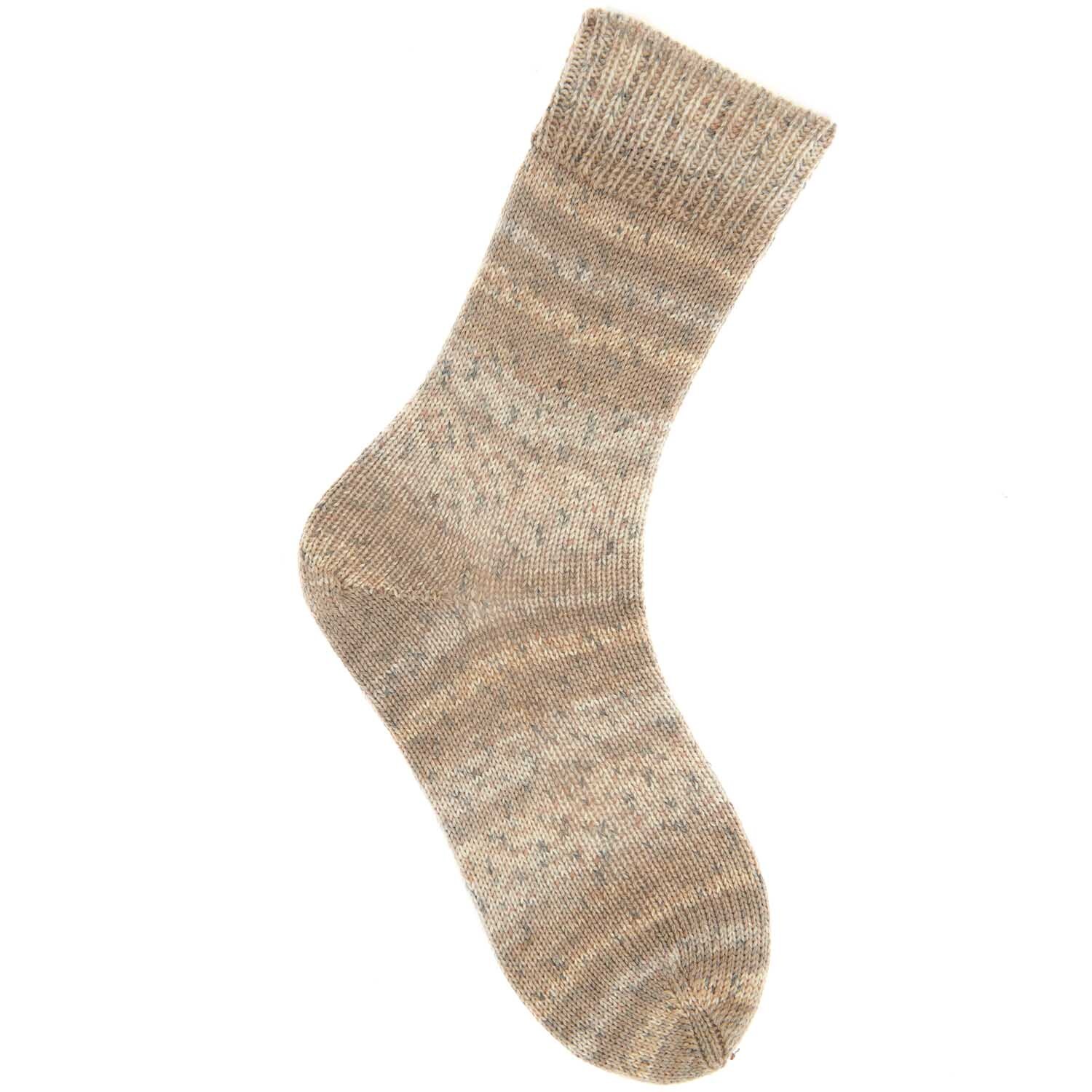Socks Sprinkly Striply 4-fädig 100g 400m Farbe Beige von Rico Design