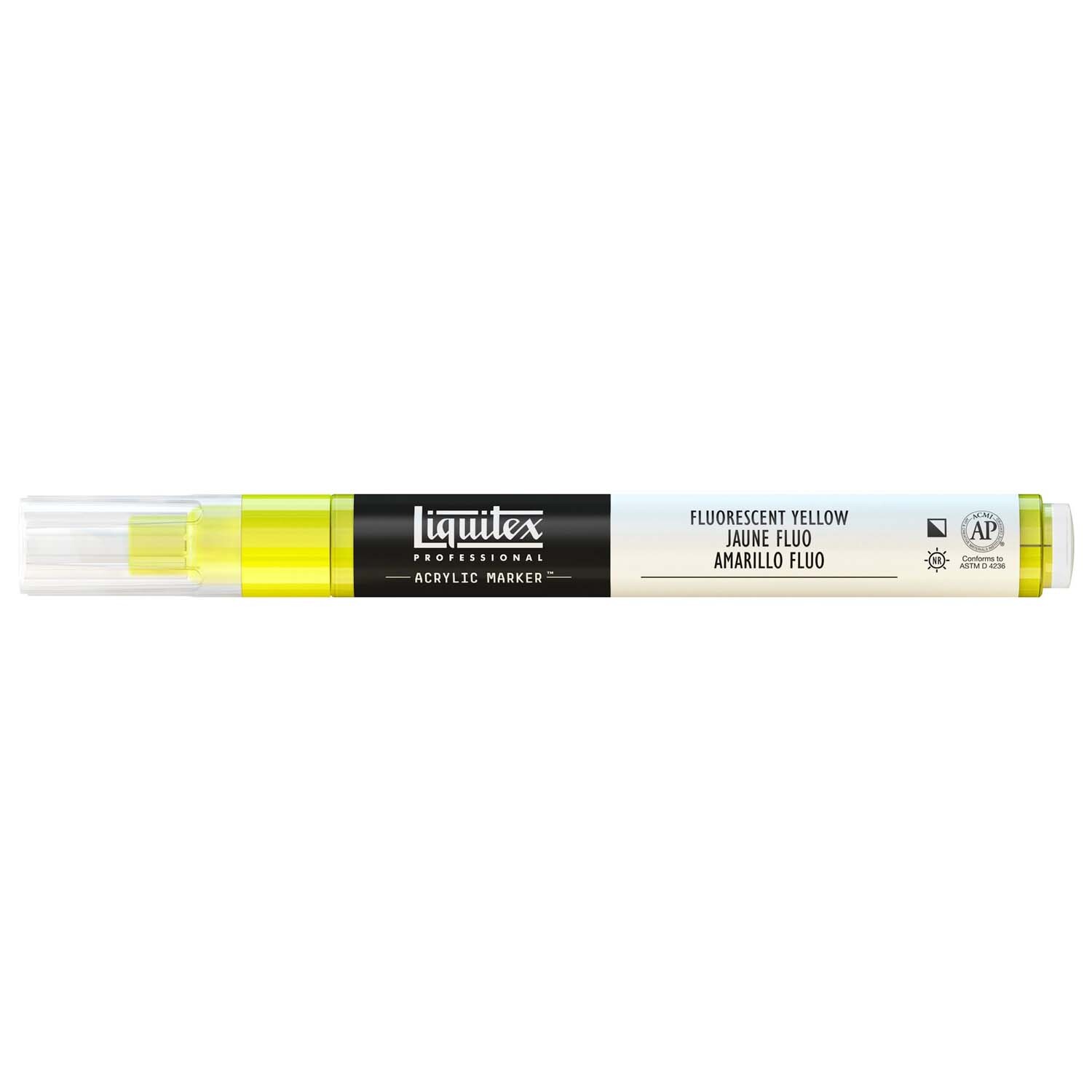 Paint Acryl Marker 2-4mm in fluoreszierendem Gelb von Liquitex, ideal für kreative Projekte.