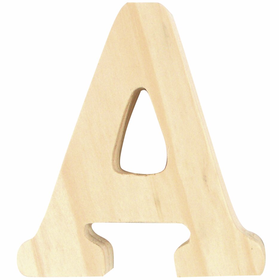 Holz-Buchstaben 8cm: Naturfarbener Buchstabe "A" aus Holz von Rico Design, ideal für Dekorationen.