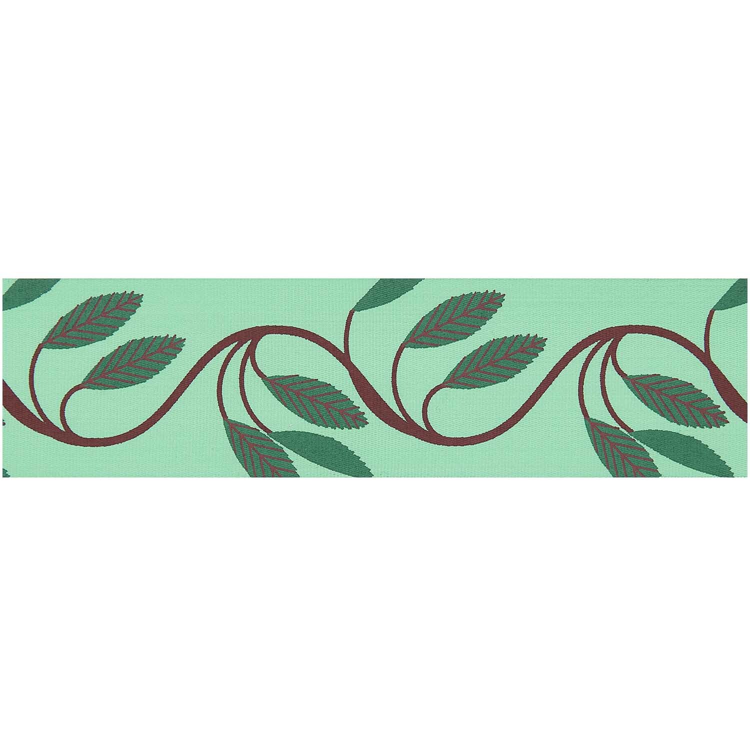 Paper Poetry Taftband mit Blumenranken in Grün von Rico Design, ideal für kreative Dekorationen.
