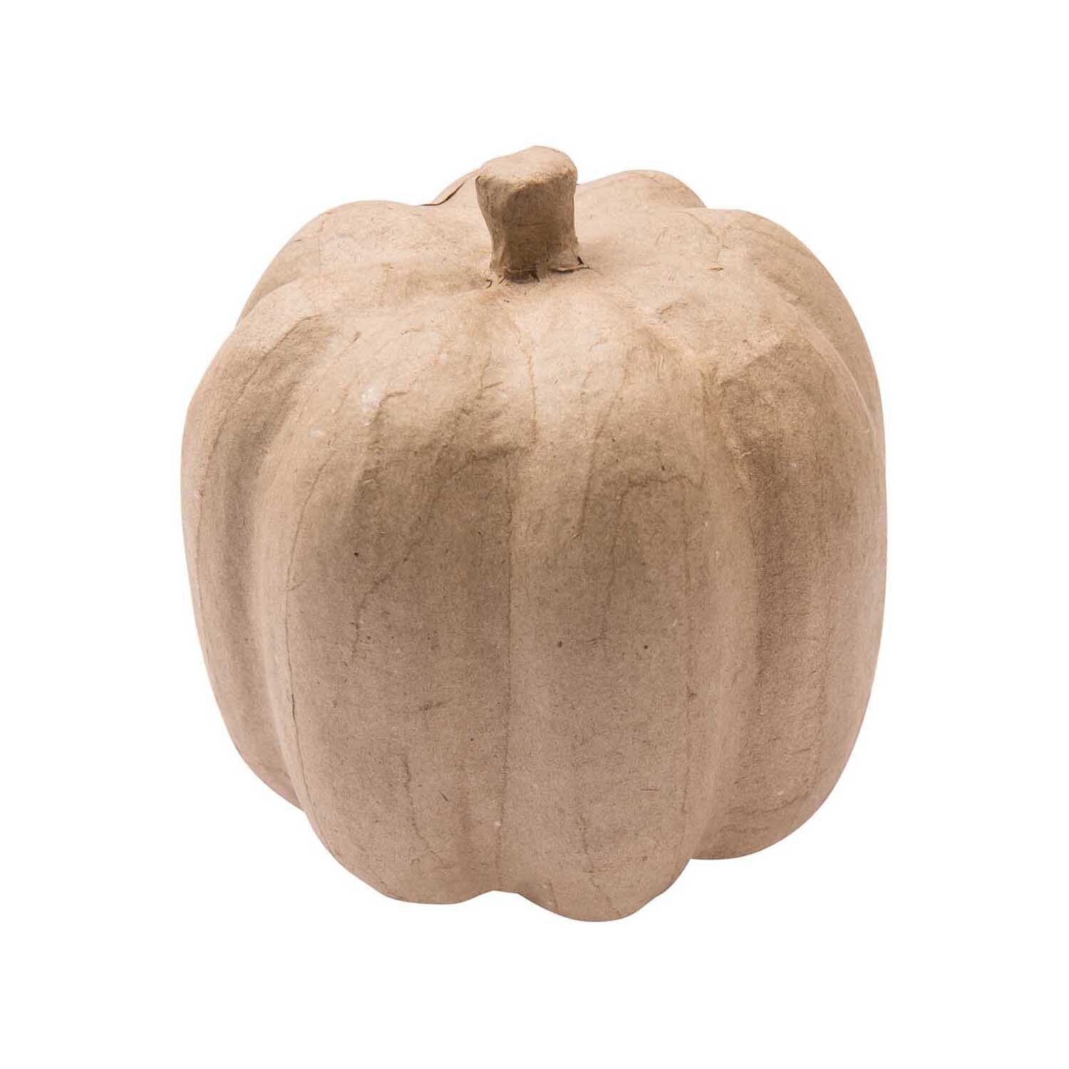 Pappmaché Kürbis mittel 15x14cm von Rico Design in natürlichem Farbton, ideal für kreative Dekorationen.