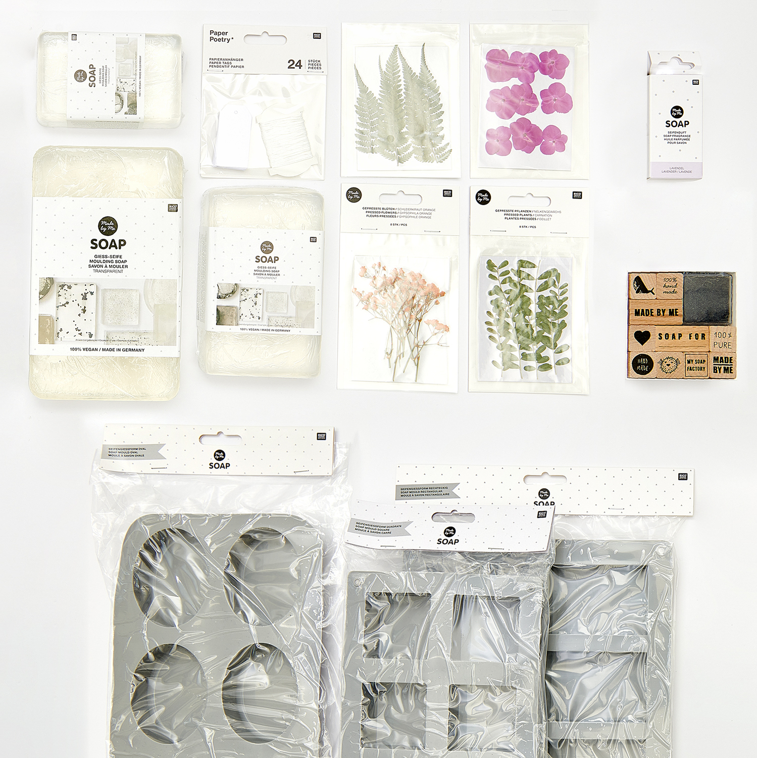 Anleitung Seife mit Blumen von Rico Design