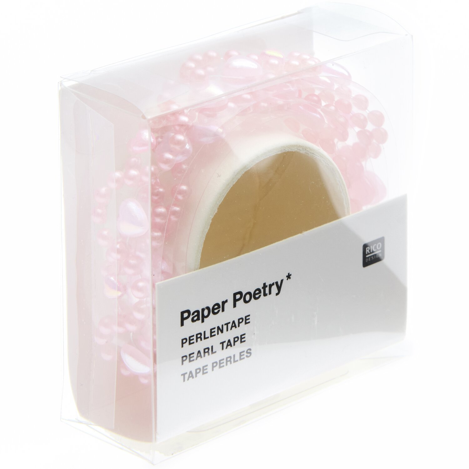 Paper Poetry Perlentape Herzen Rosé 1,9x50cm von Rico Design