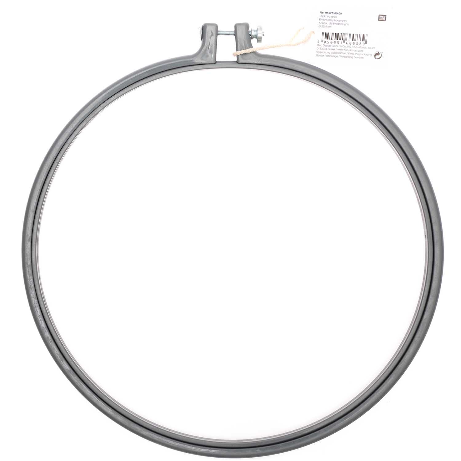 Stickring aus Kunststoff grau 25,4cm von Rico Design