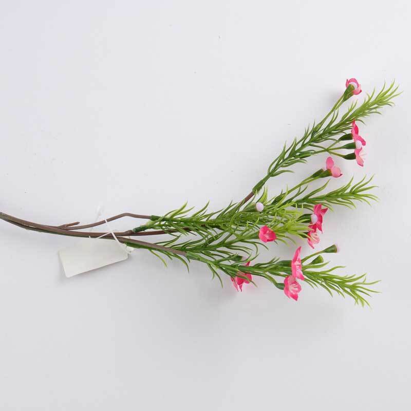 Waxflower pink 38cm: Zarte rosa Blüten an einem grünen Zweig von idee. Creativmarkt, ideal für Dekorationen.