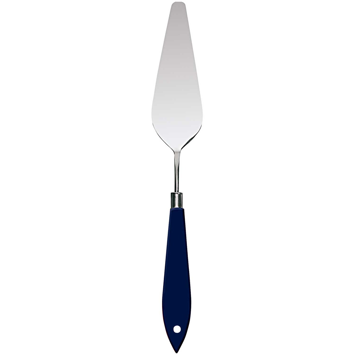 Spachtel blau Nr.16 von Rico Design mit ergonomischem Griff und spitz zulaufender Klinge. Ideal für präzises Arbeiten in der Küche.
