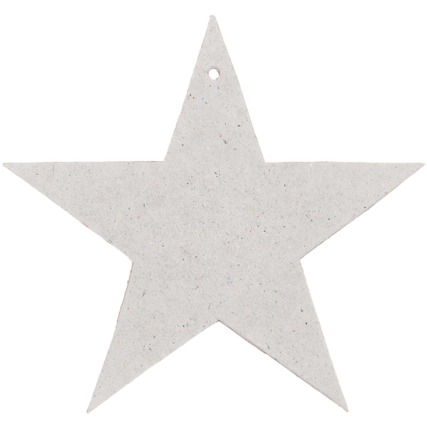 Anhänger aus Graupappe in Sternform, 1,5 mm dick, von Rico Design, ideal für kreative Projekte.