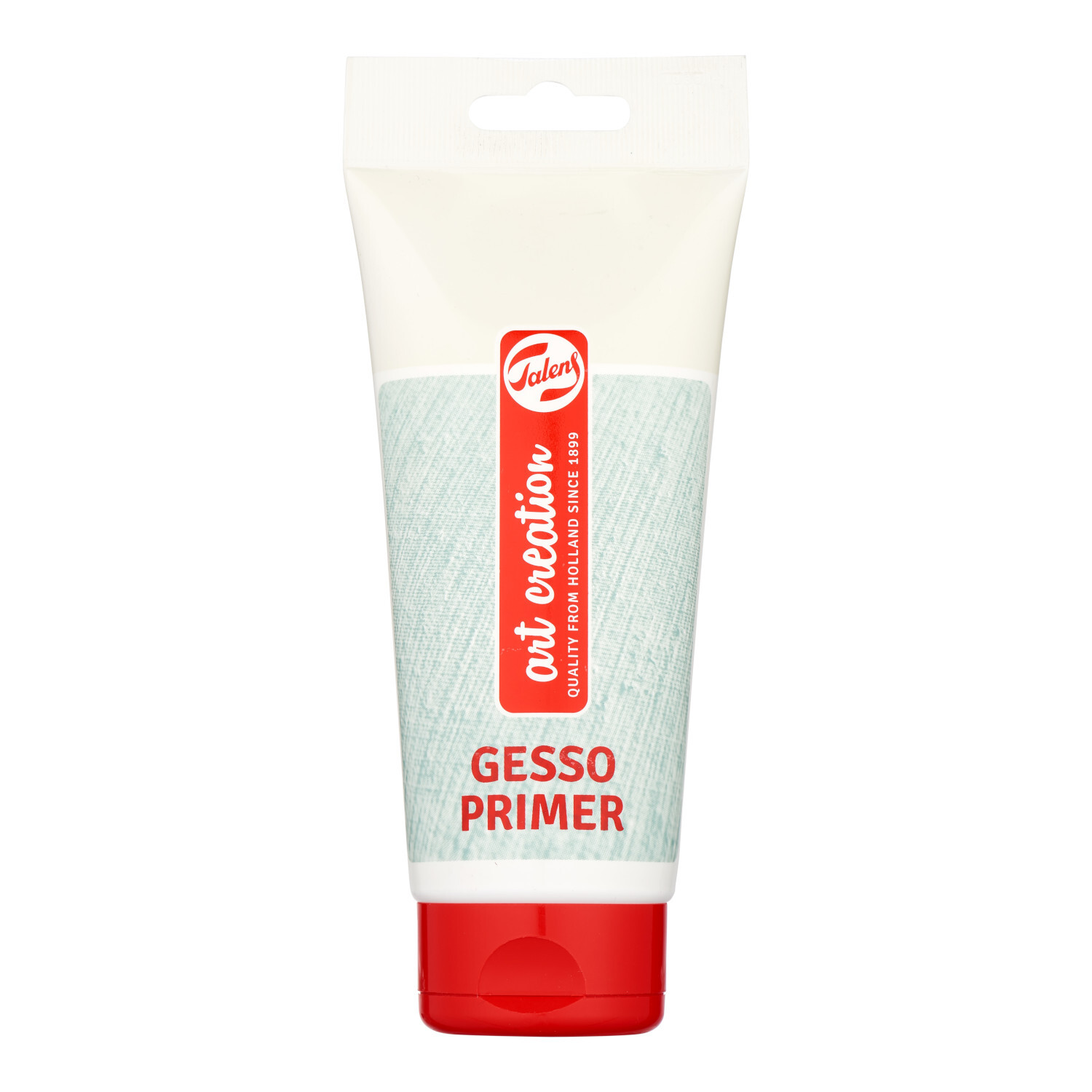 Creation Gesso Primer Tube, 200ml, von Royal Talens. Weiße Tube mit rotem Deckel und Logo. Ideal für Künstlerbedarf.
